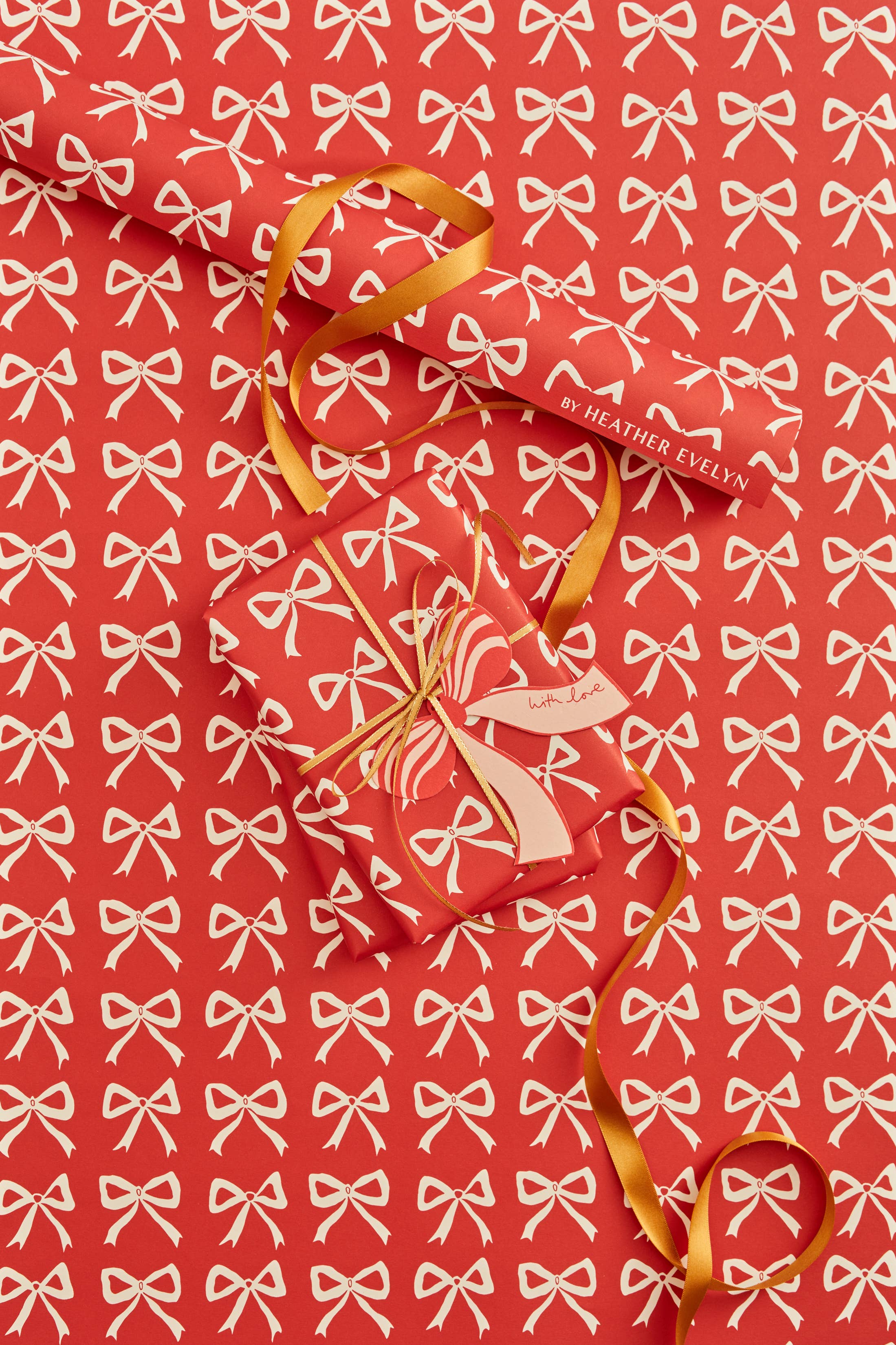 Bow Gift Wrap Red