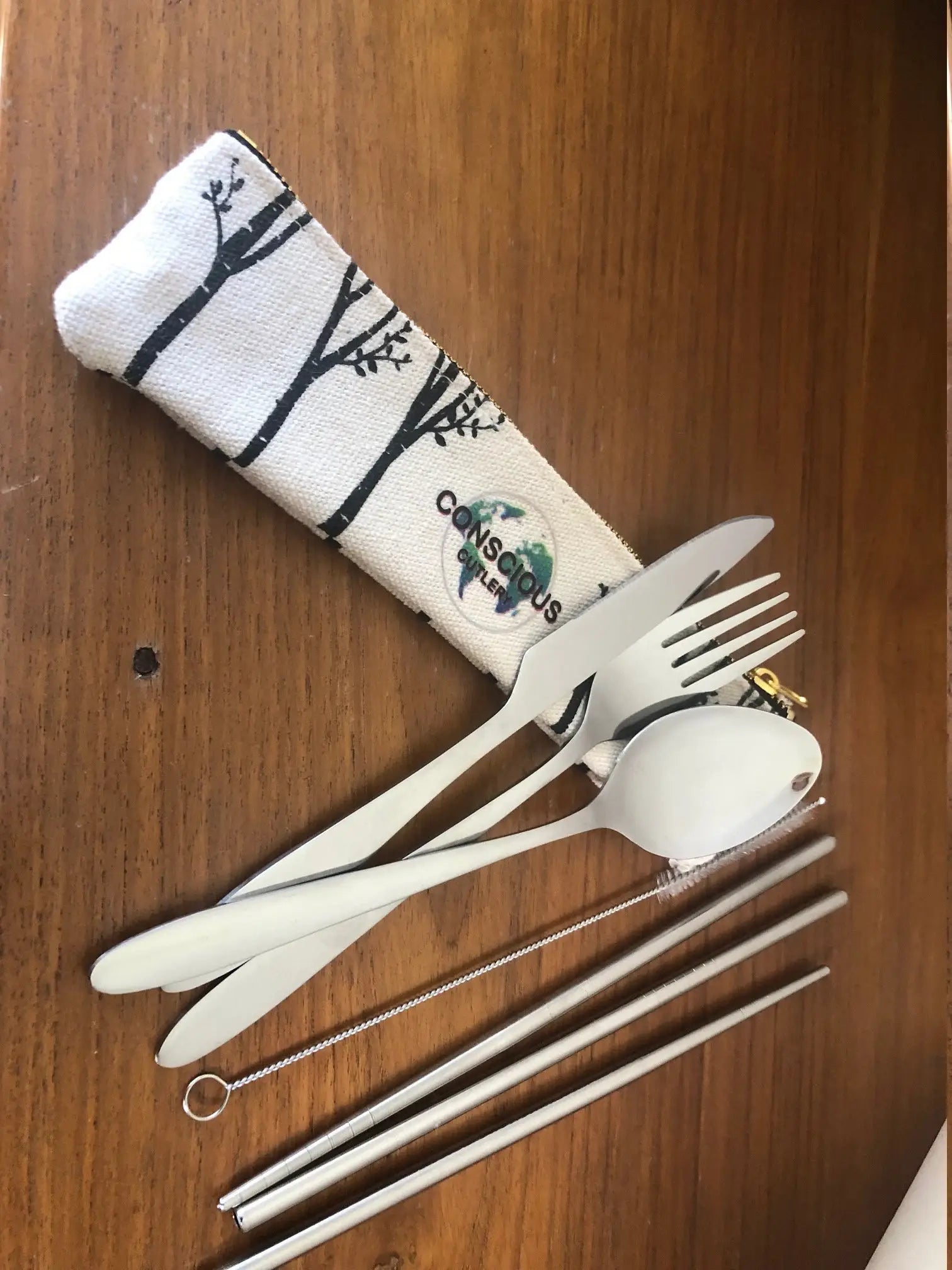 Trees Hemp Travel Cutlery Set — Conscious Cutlery