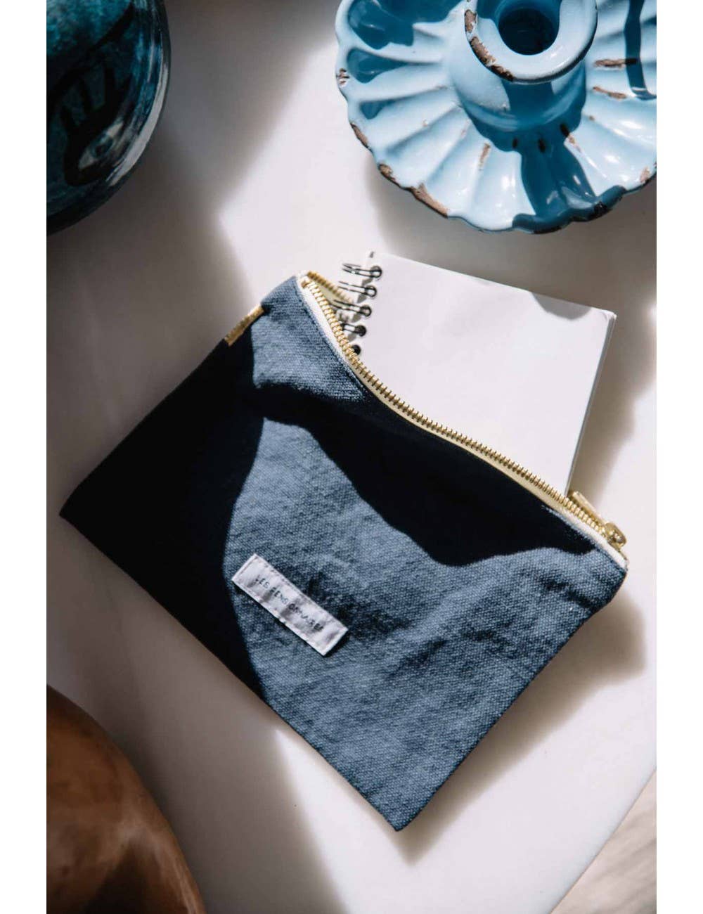 Les Pensionnaires Small Pouch in Storm Blue