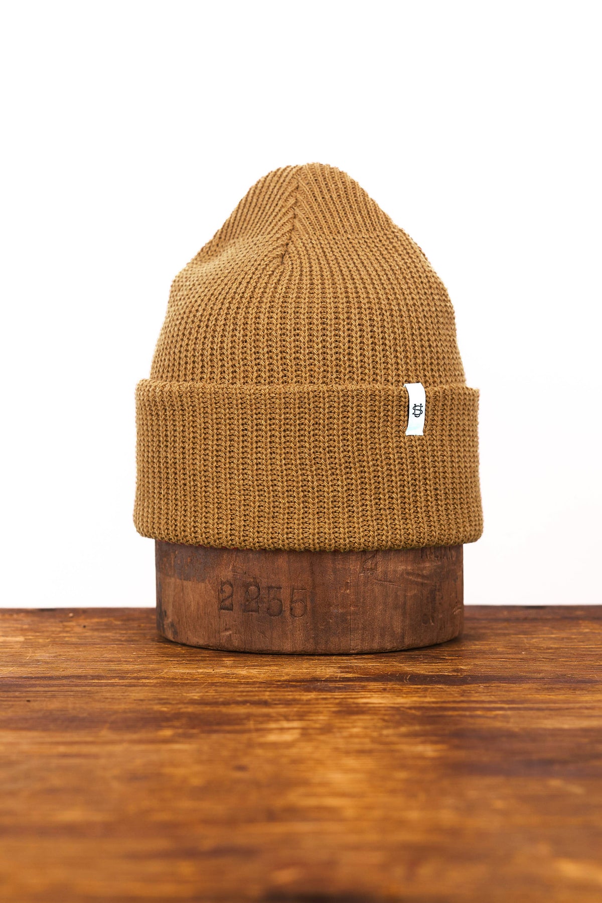 Dark Goldenrod Upcycled Cotton Watchcap: One Size