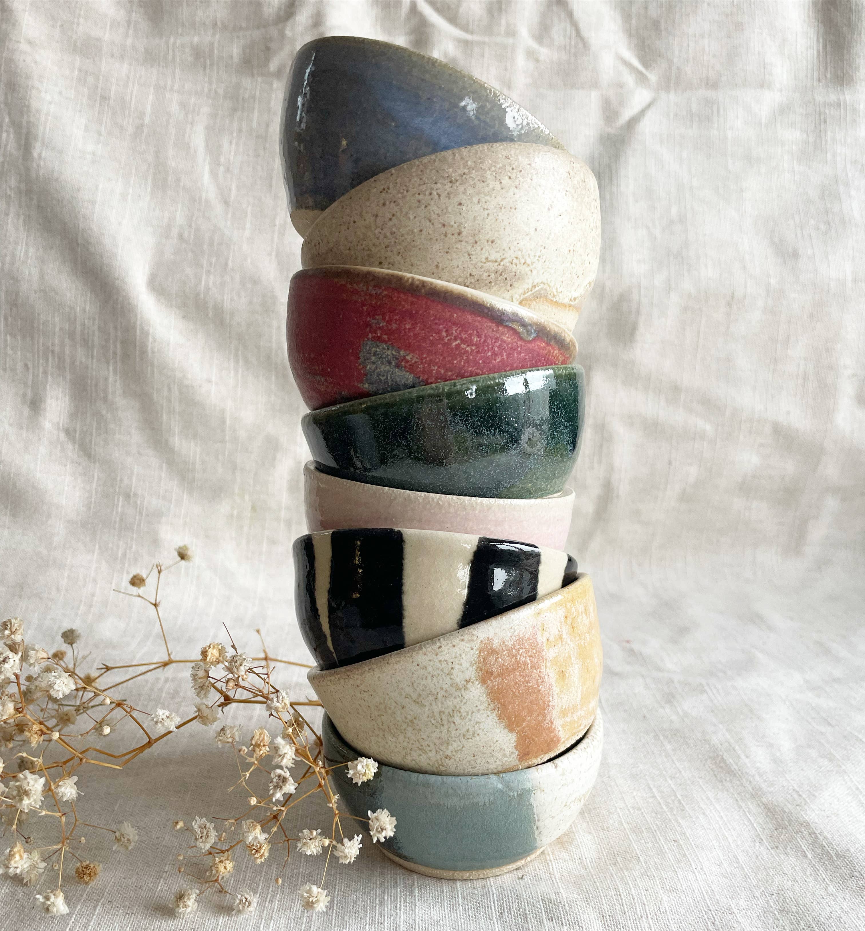Stripe Condiment Pot - by Charlotte Manser Ceramics