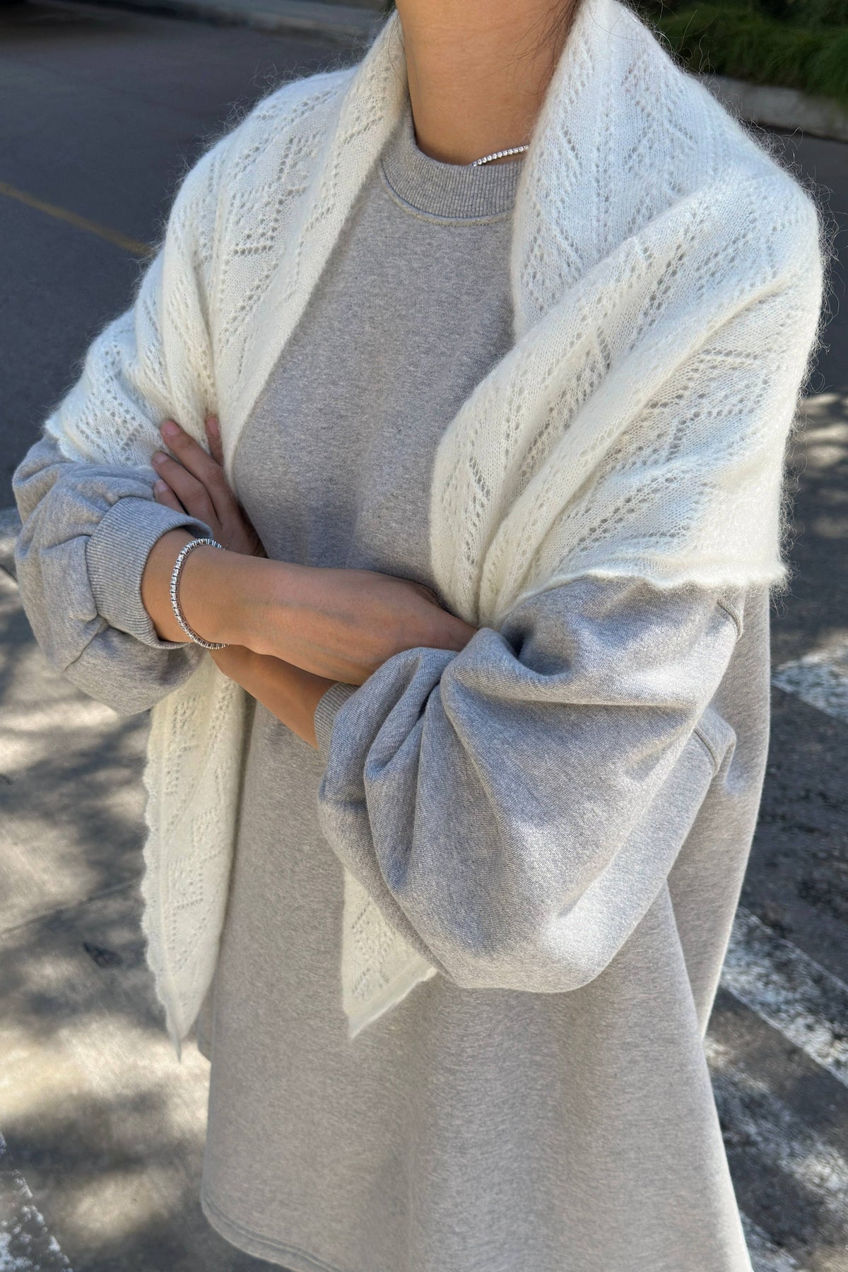Le Bon Shoppe Mohair Pointelle Shawl