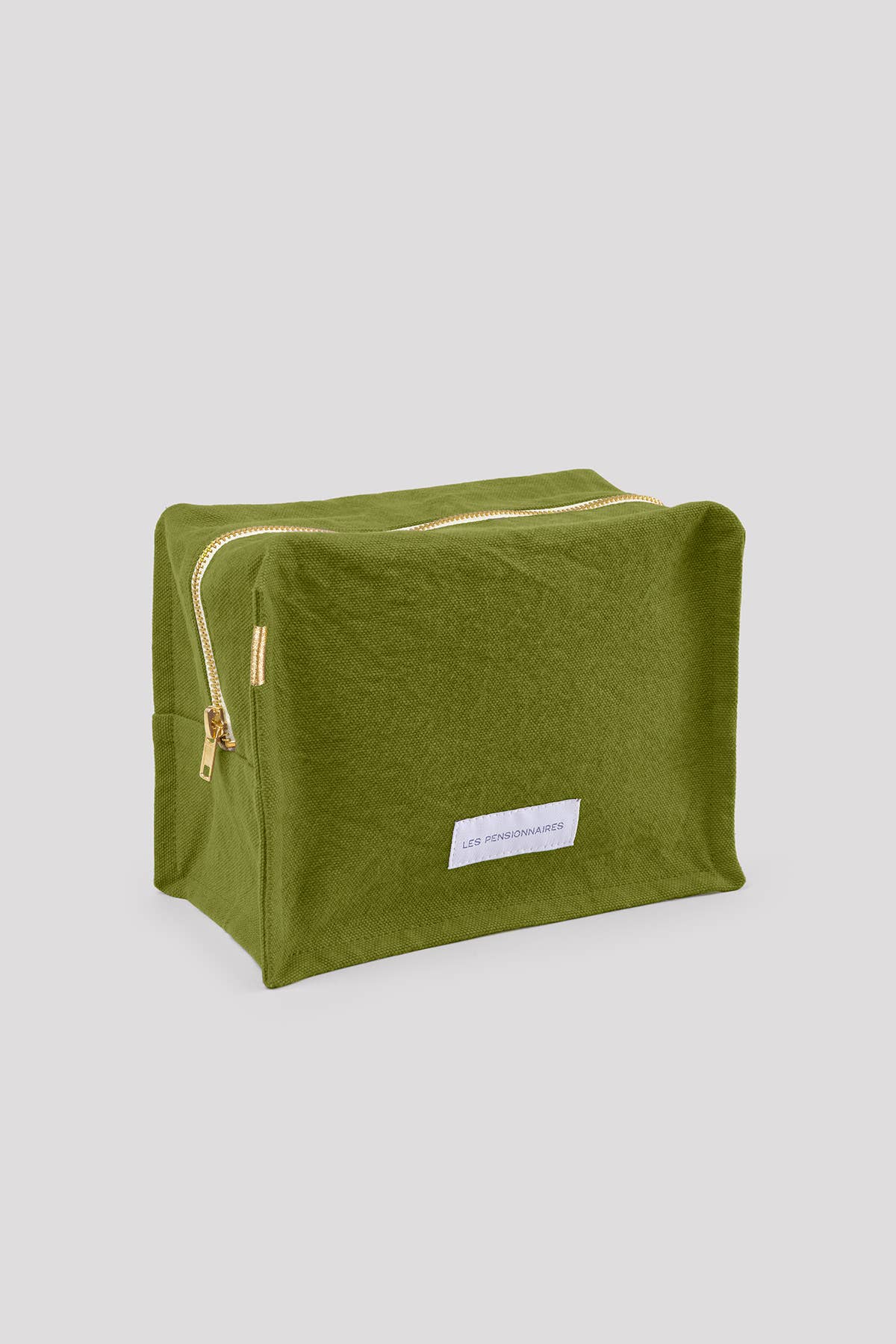 Les Pensionnaires  Cube Toiletry Bag in Moss Green Cube