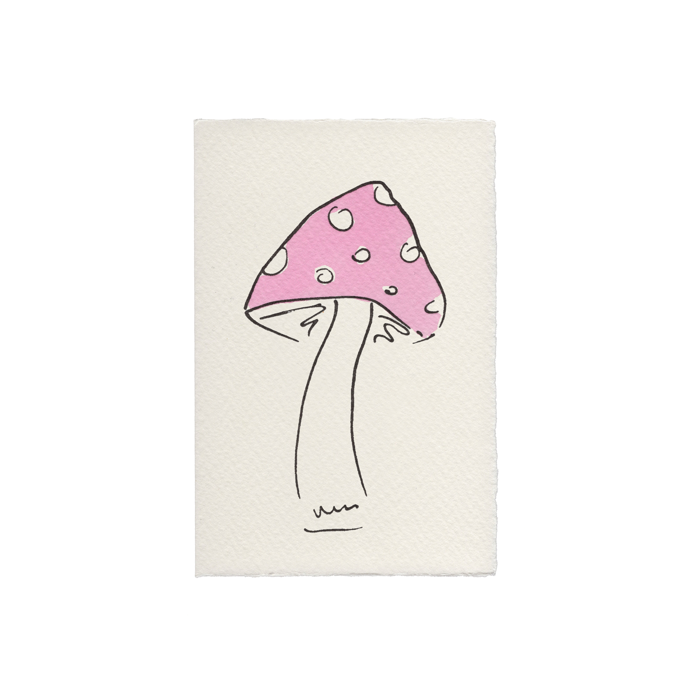 Toadstool Greetings Card: Red