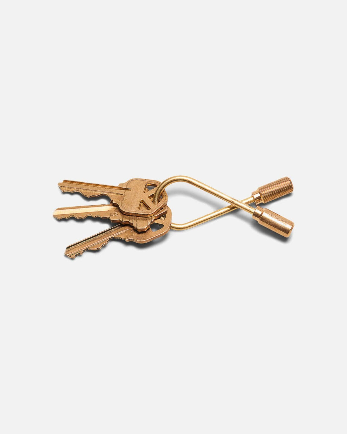 Closed Helix Keyring: Brass