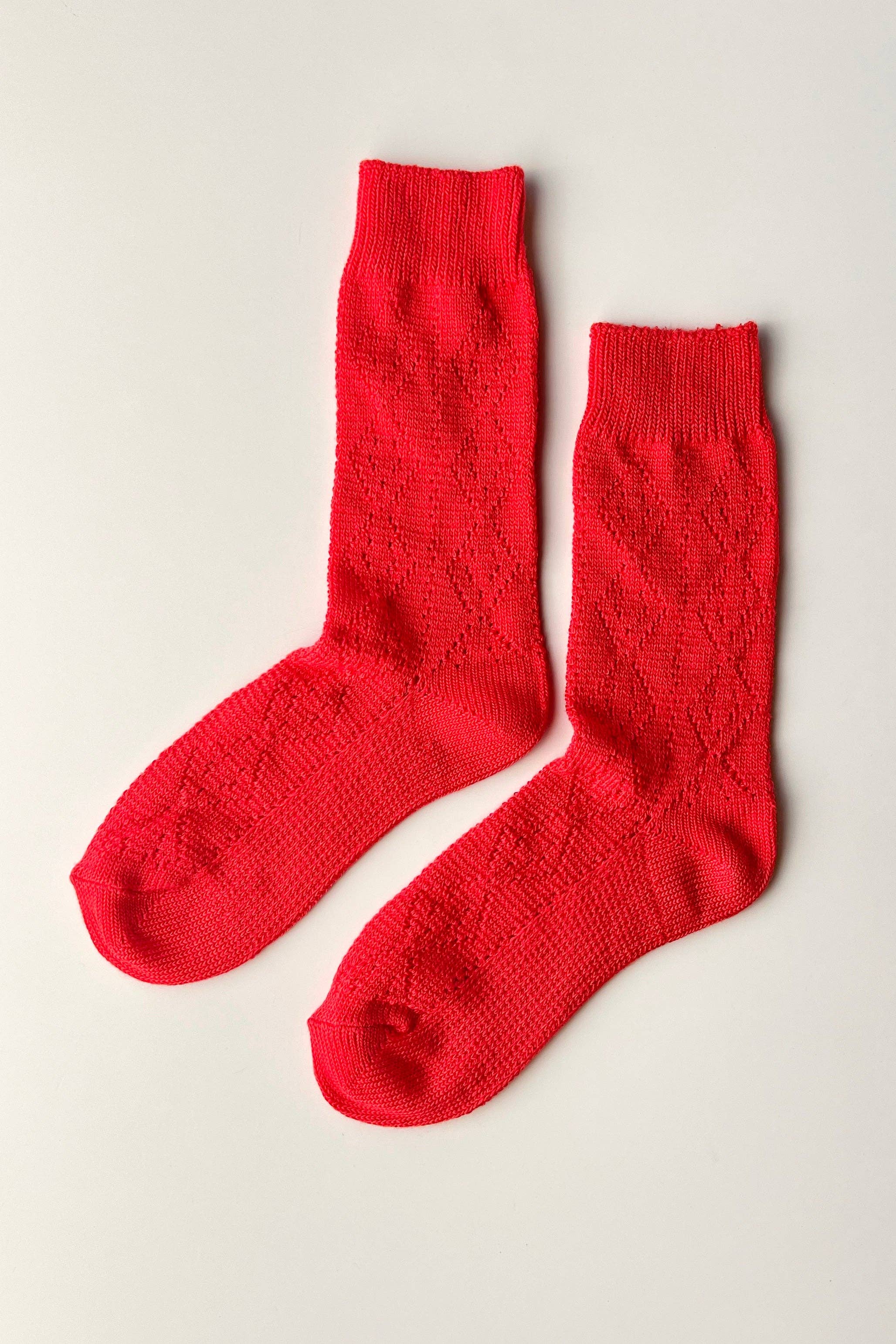 Modal Eyelet Socks (wholesale): Cobalt