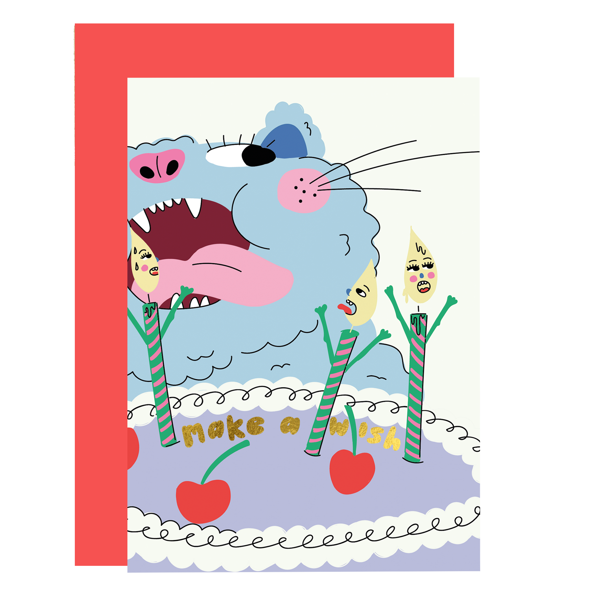Make a wish greeting card - funny birthday card