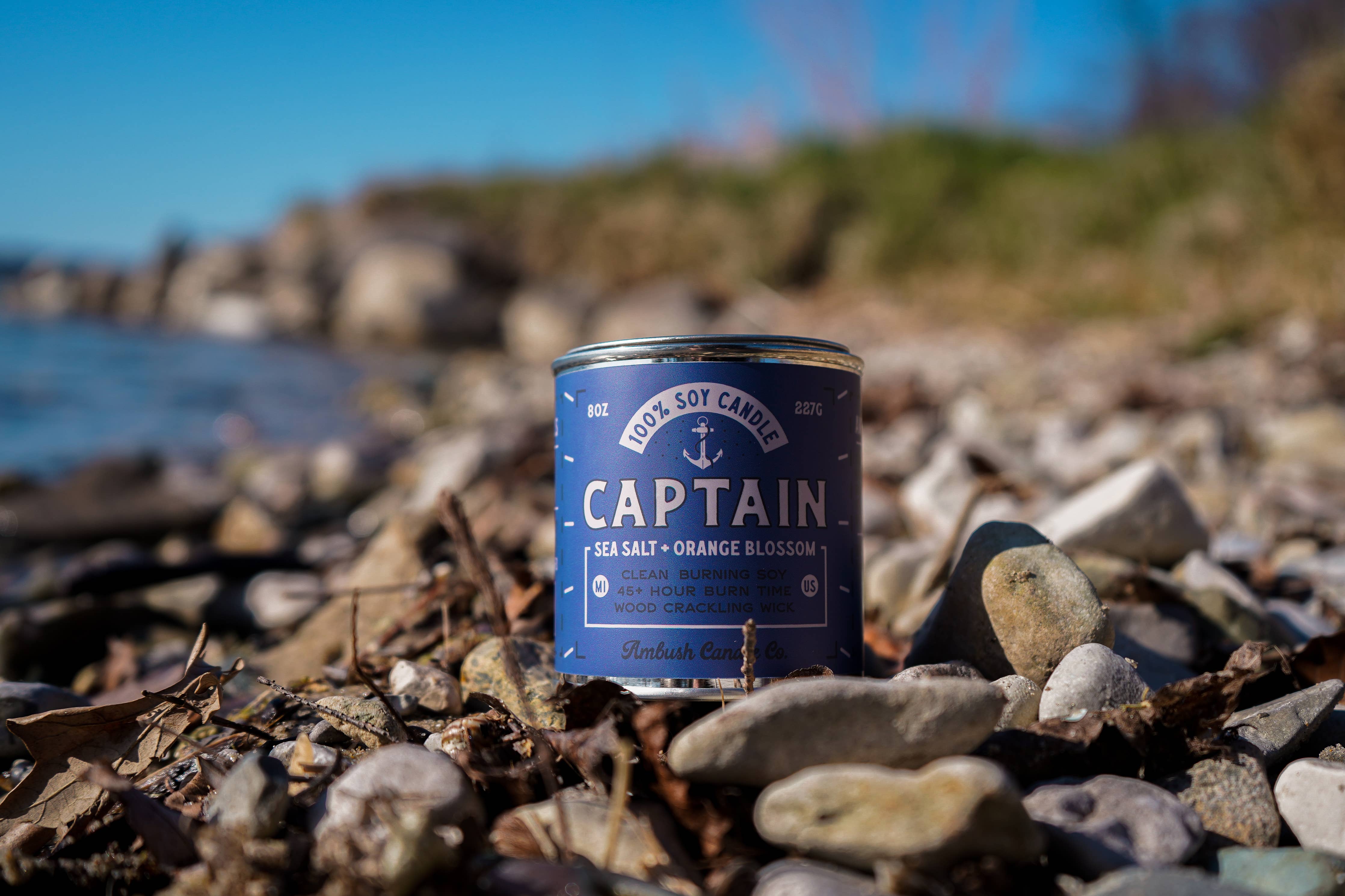 Captain | Sea Salt + Orange Blossom 8oz Soy Candle