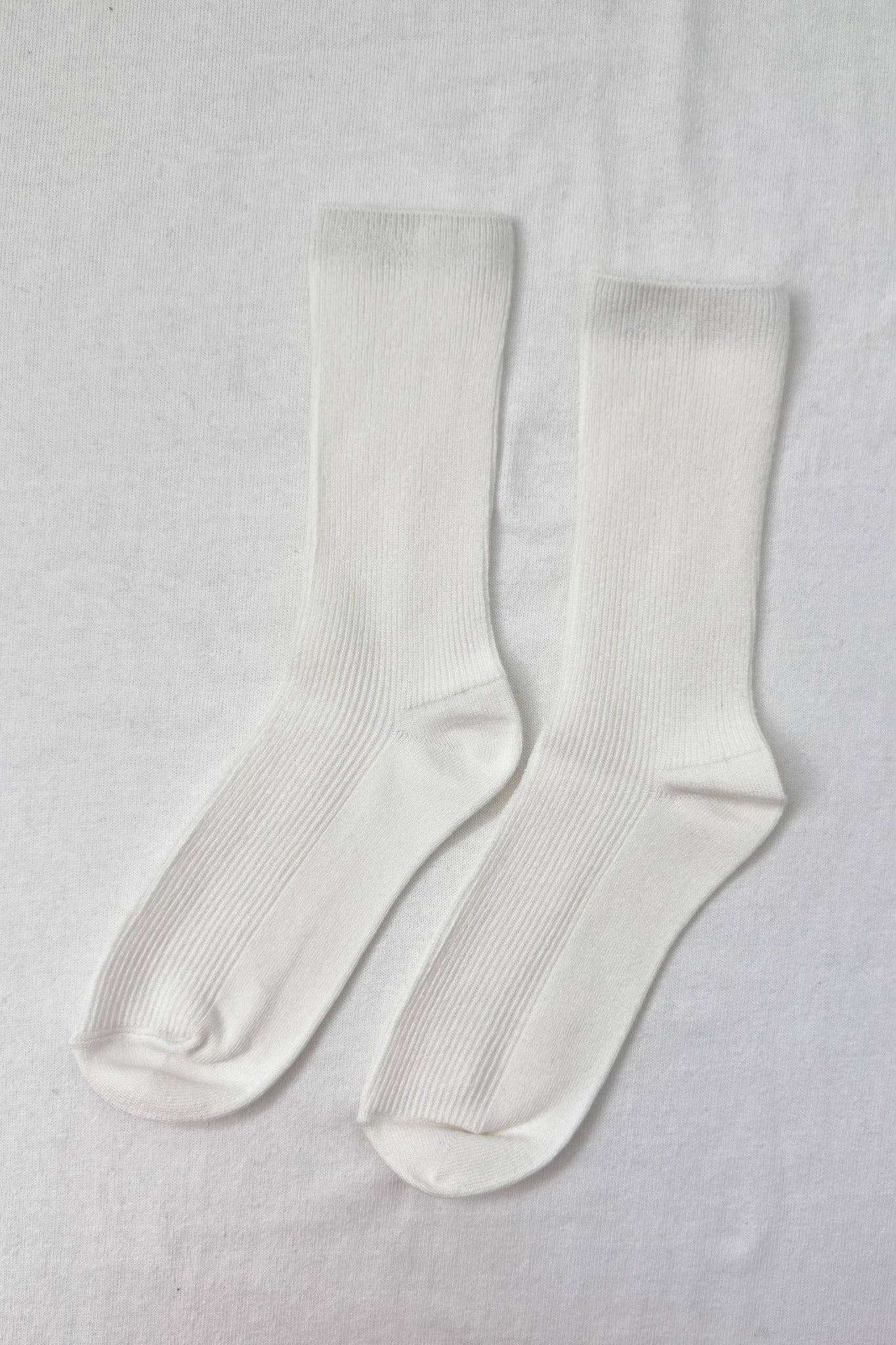 Trouser Socks: Classic White — Le Bon Shoppe