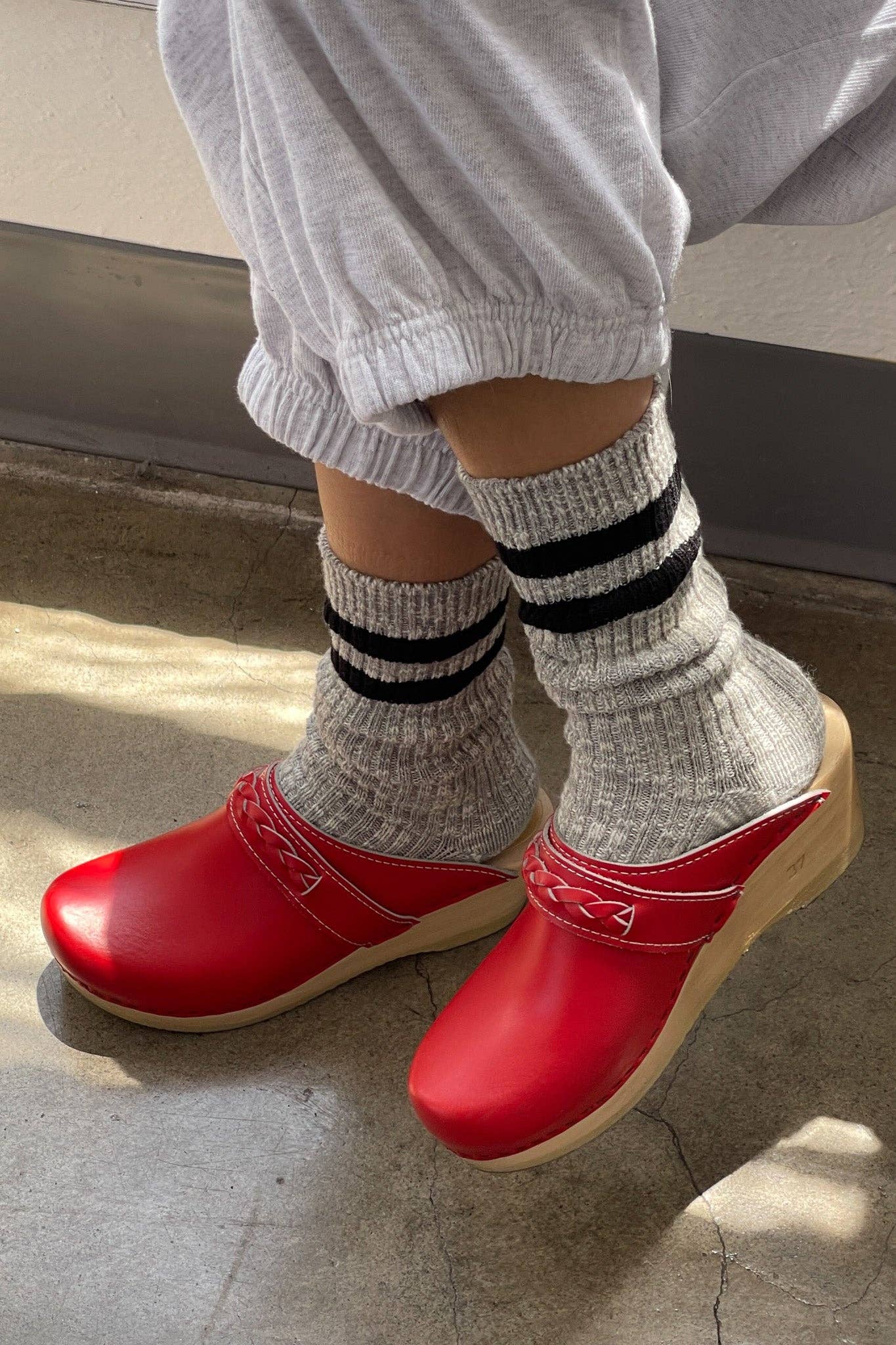 Cottage Varsity Socks Oatmeal Varsity - Le Bon Shoppe