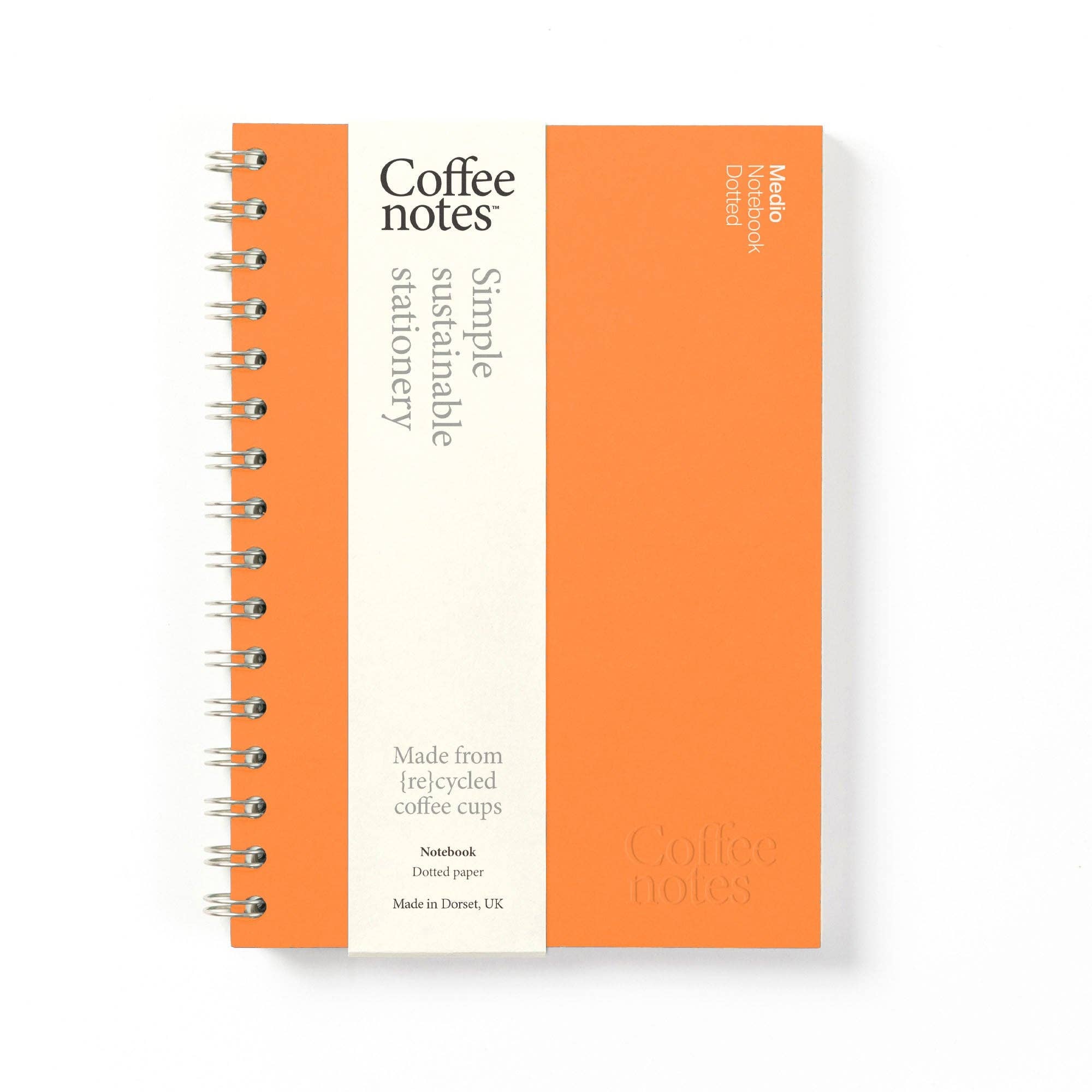 Orange Wirebound Notebook (Dotted): Grande - Coffeenotes