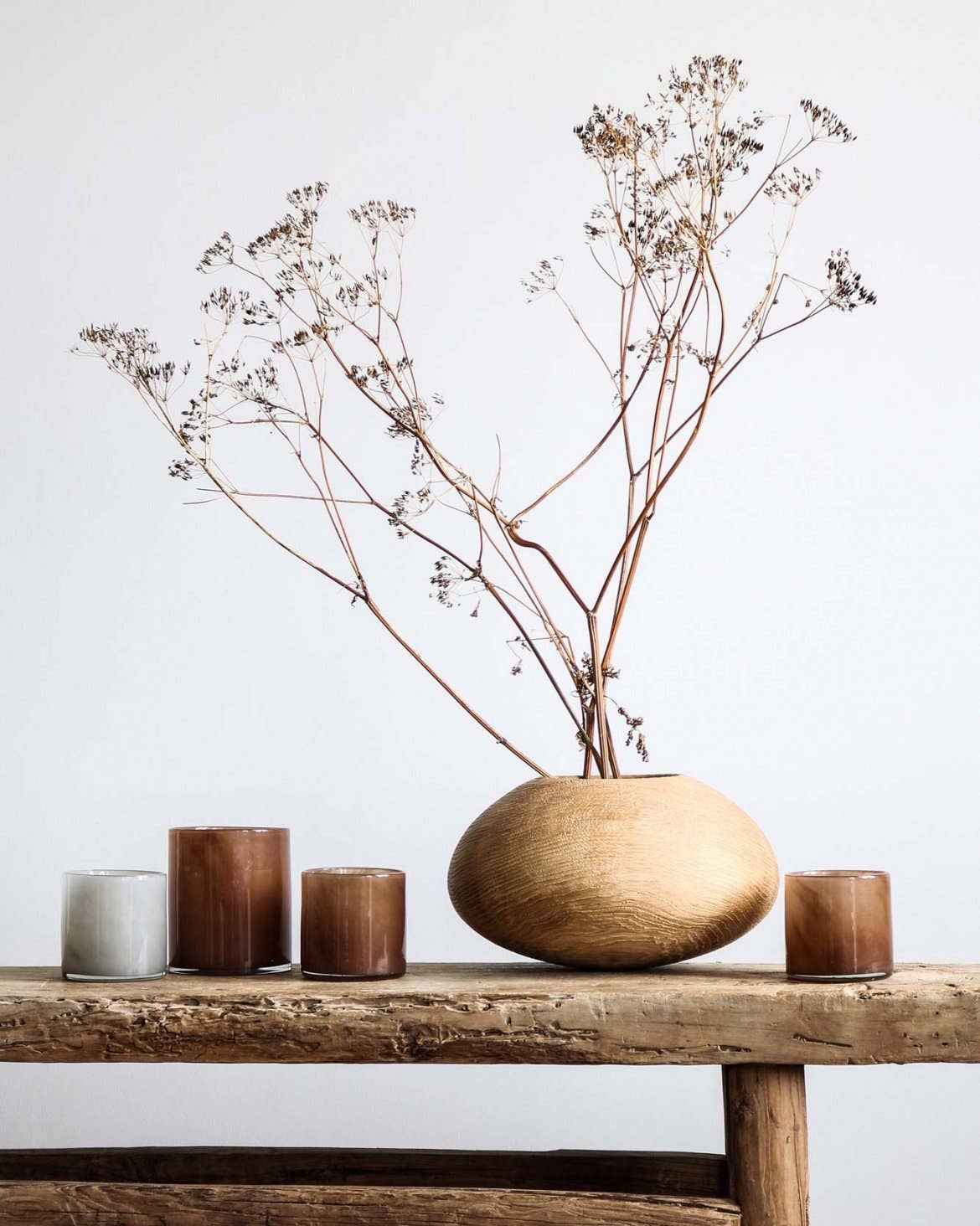 Lyric candle holder - S: Dark Brown