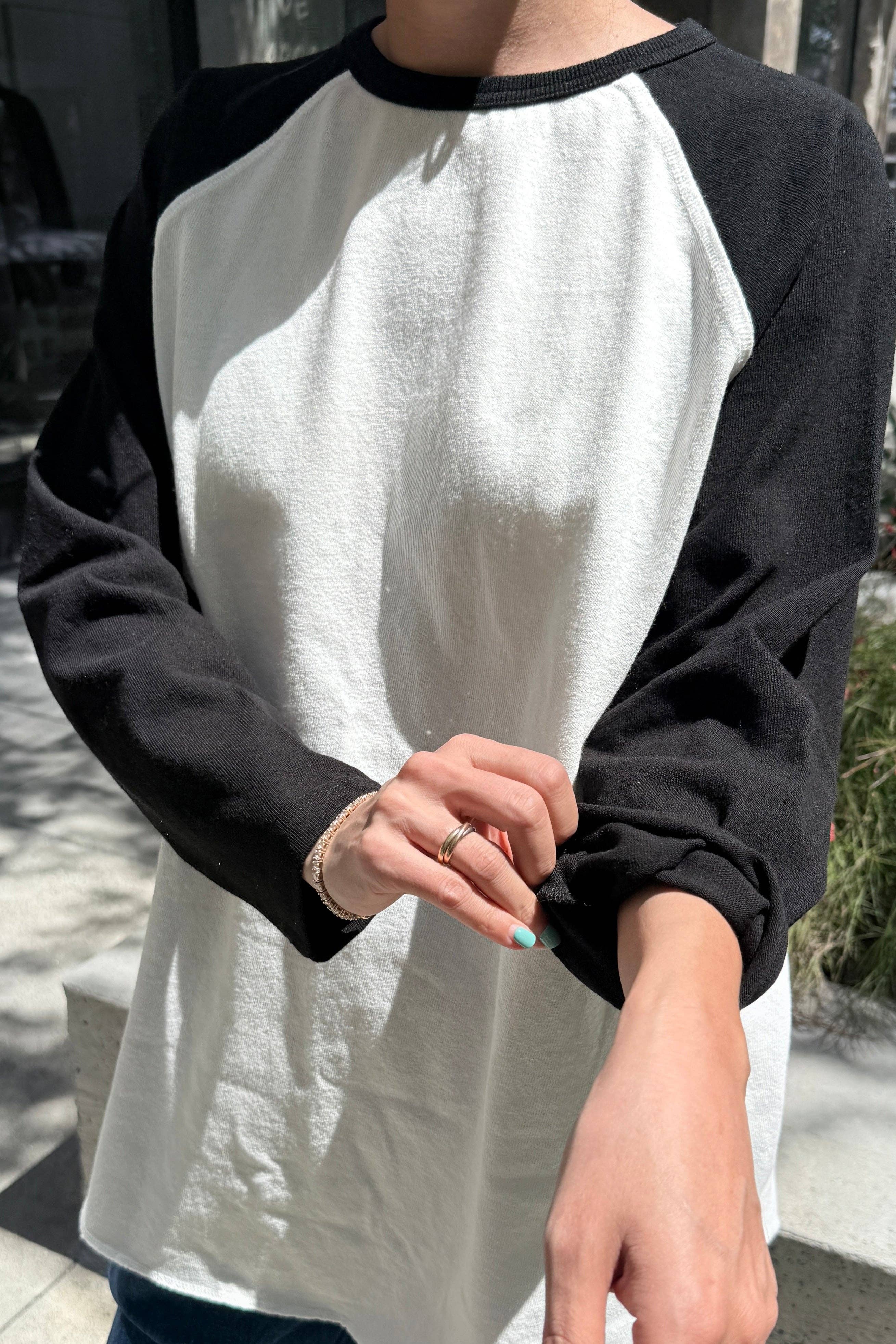 Heavy Cotton Raglan Tee (3XS/S-2M/L): White Cotton