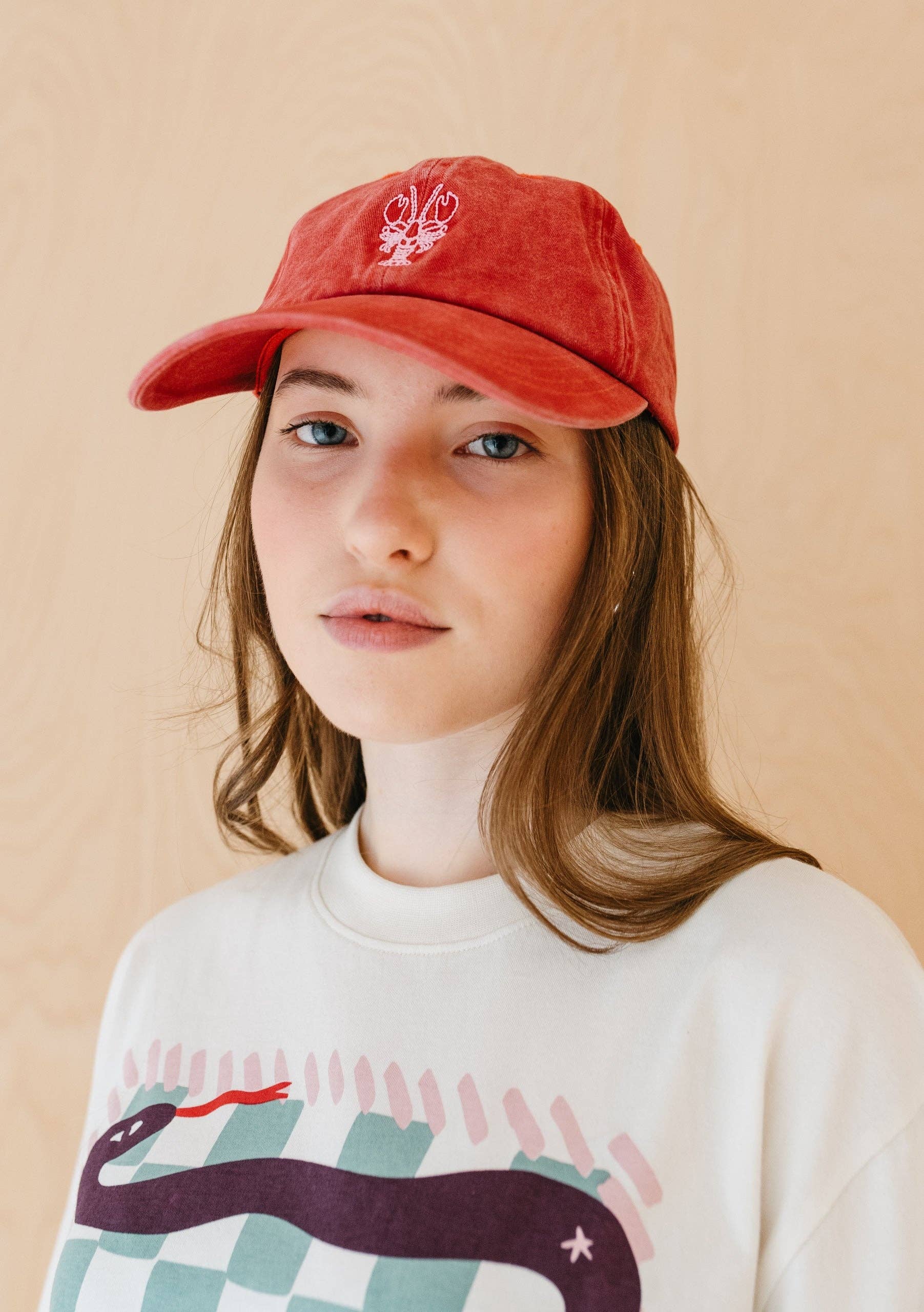 Recycled Cotton Cap in Lobster — TBCo
