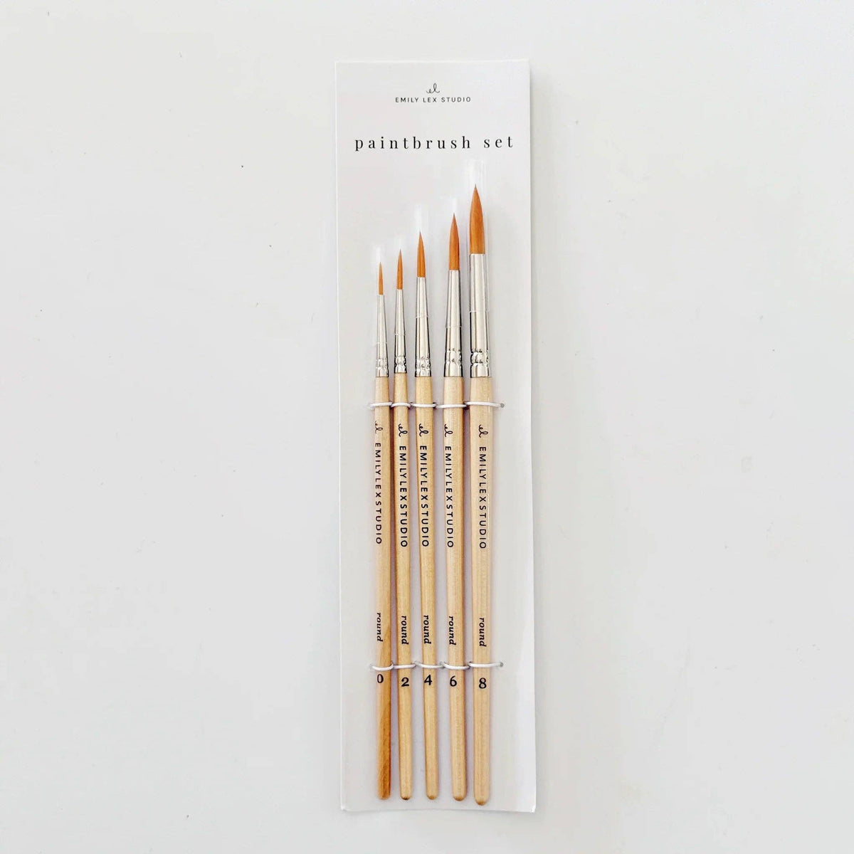 Emily Lex Studio Watercolour Paintbrush Set – Set of Five