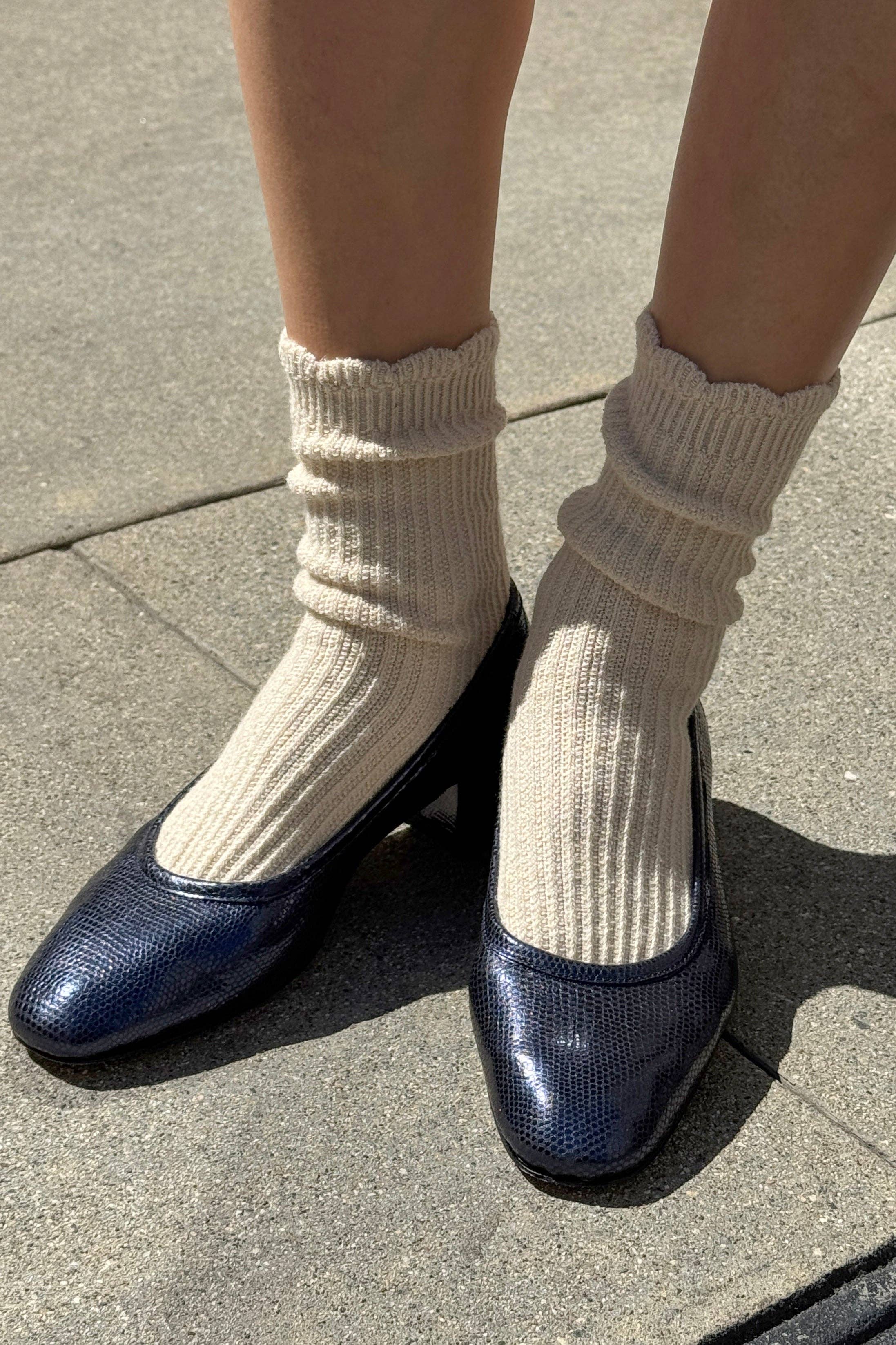 Linen Scallop Socks — Le Bon Shoppe