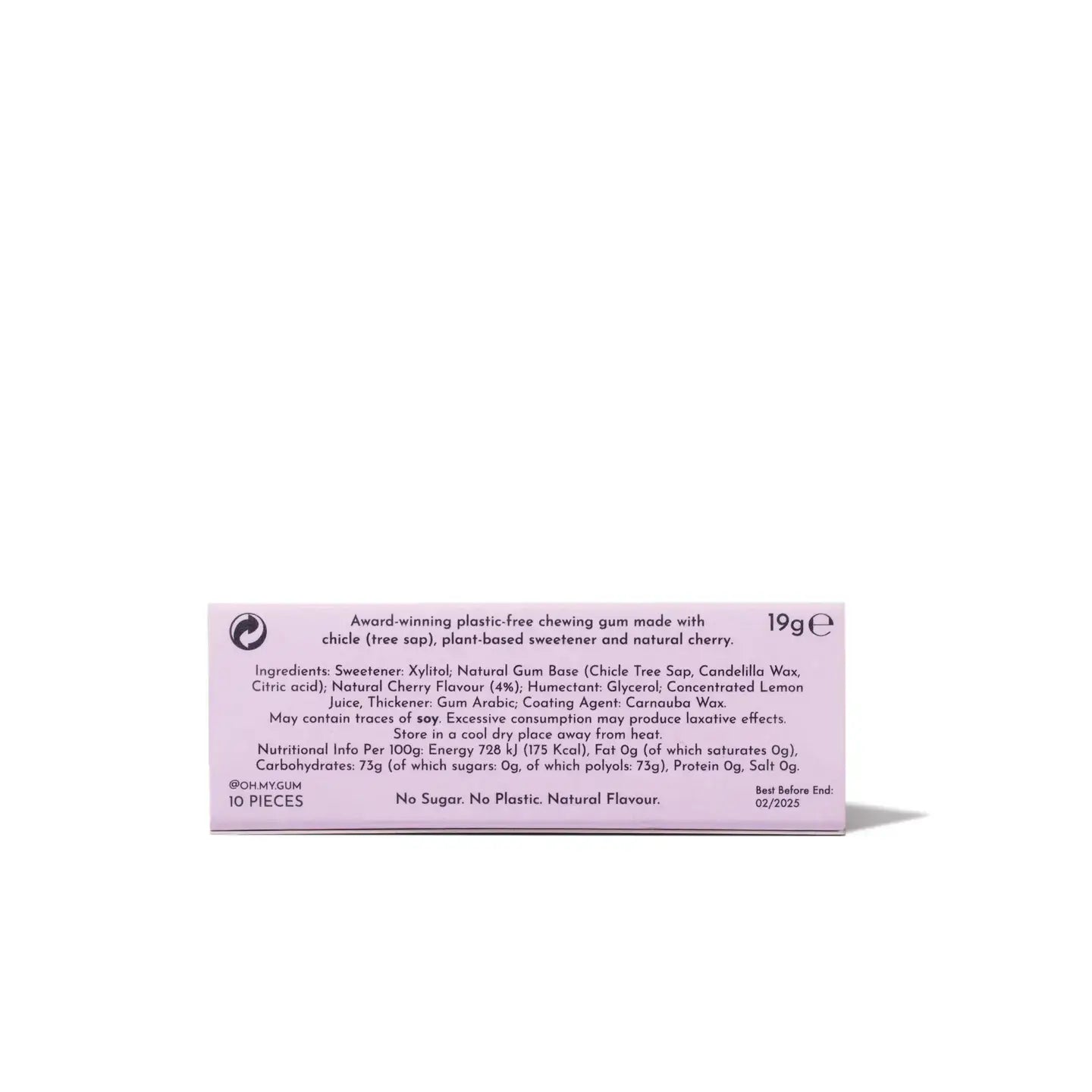 Cherry Chewing Gum - Plastic-free | Sugar-free | Plant-based
