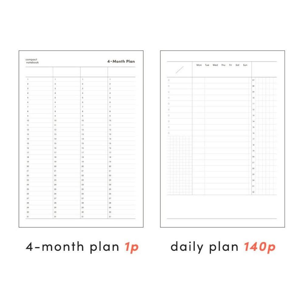 Iconic Daily A5 Study Planner – Undated Productivity Notebook: Lemon yellow