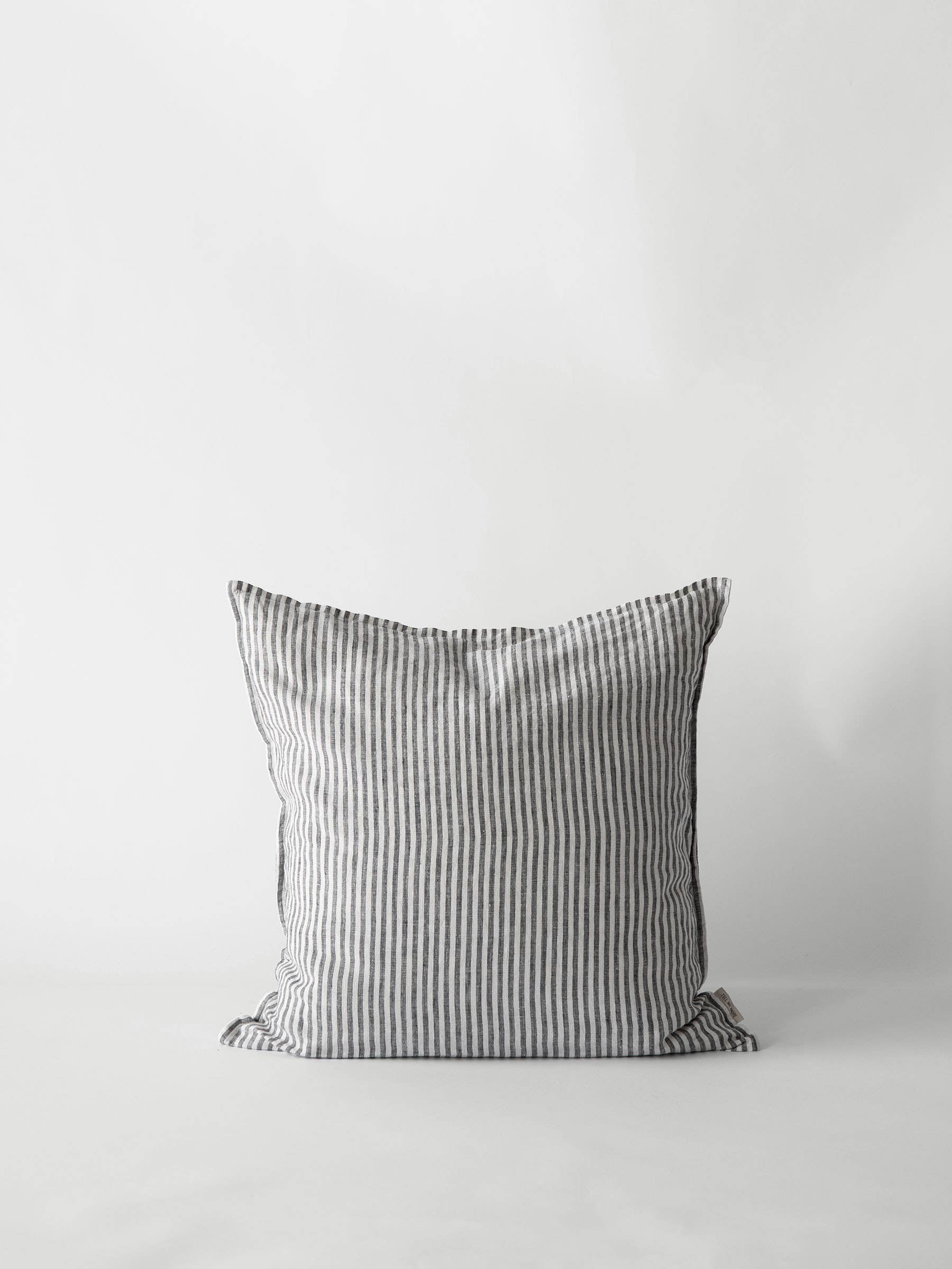 Cushion Cover linen 50x50cm: Hazelnut Stripe