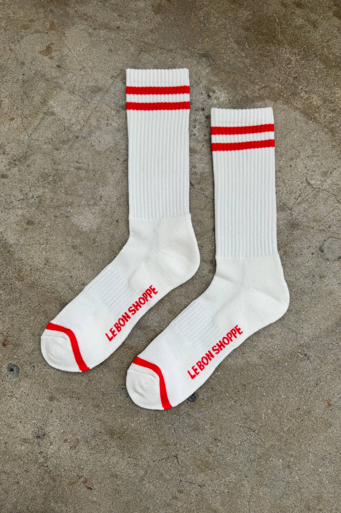 Extended Boyfriend Socks Clean White - Le Bon Shoppe