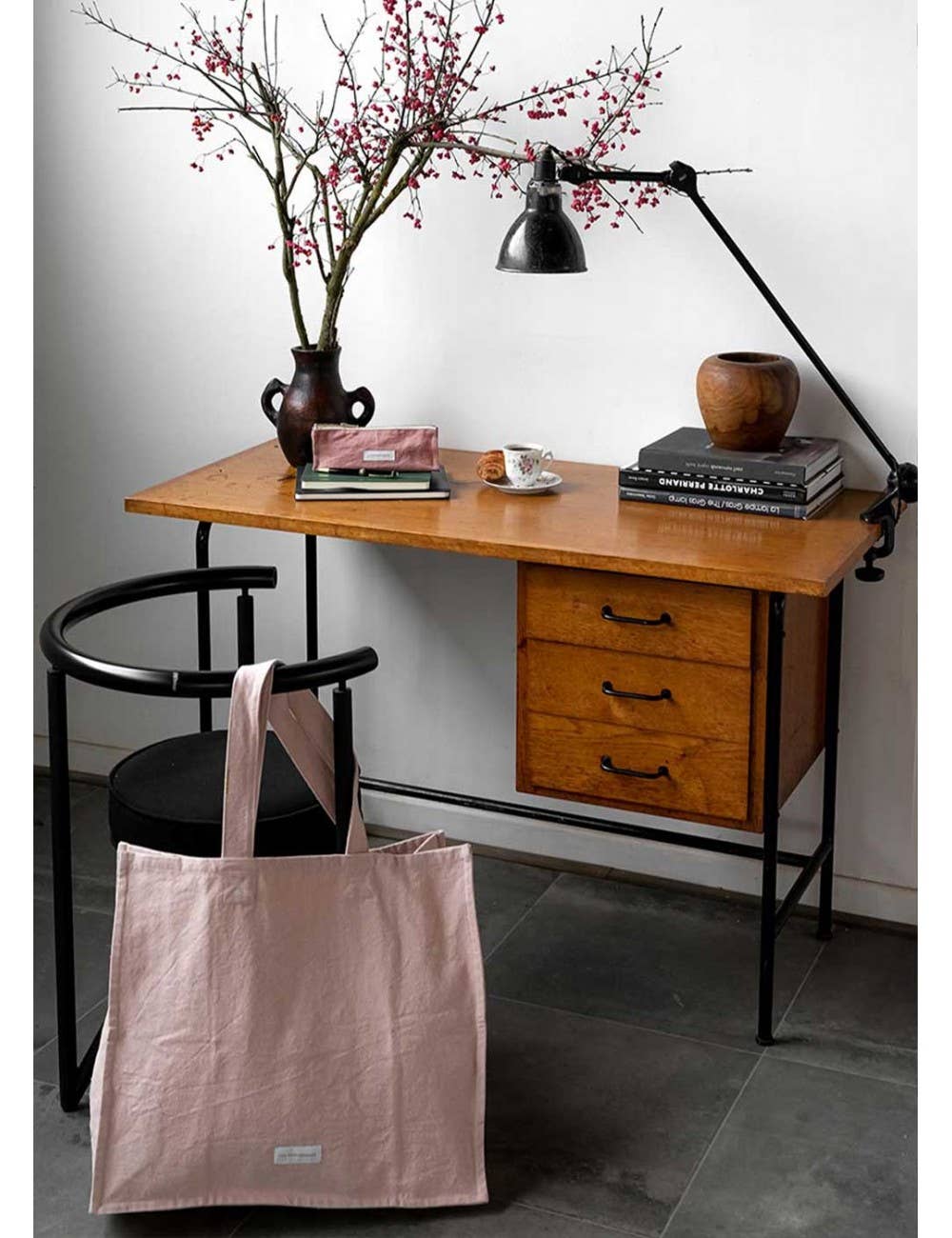 Delicate Pink Organic Cotton Canvas Tote