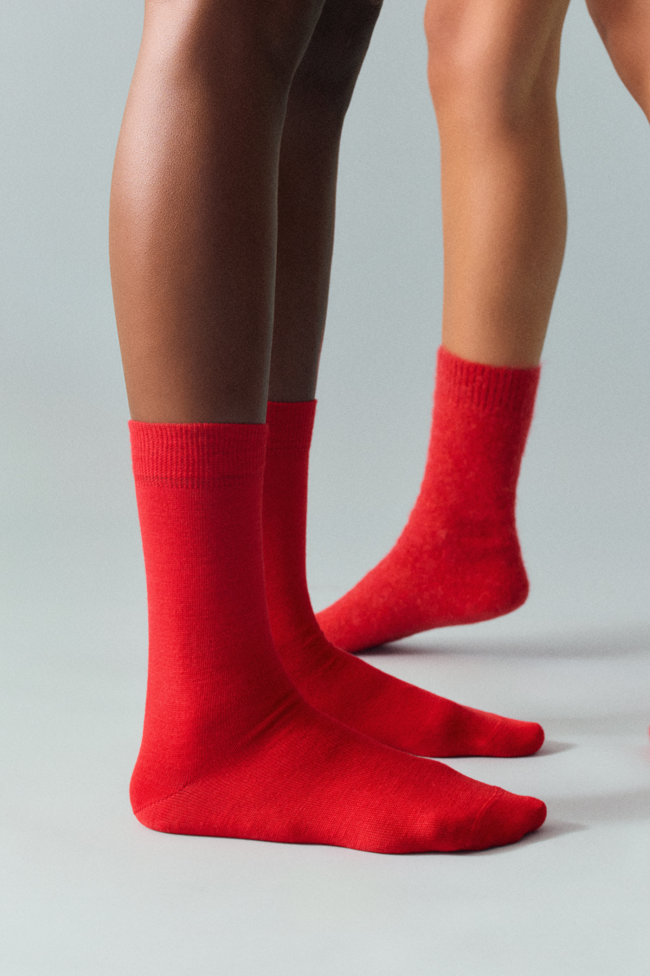 Postbox Red Merino Socks: Postbox Red / Medium (UK 8-10)