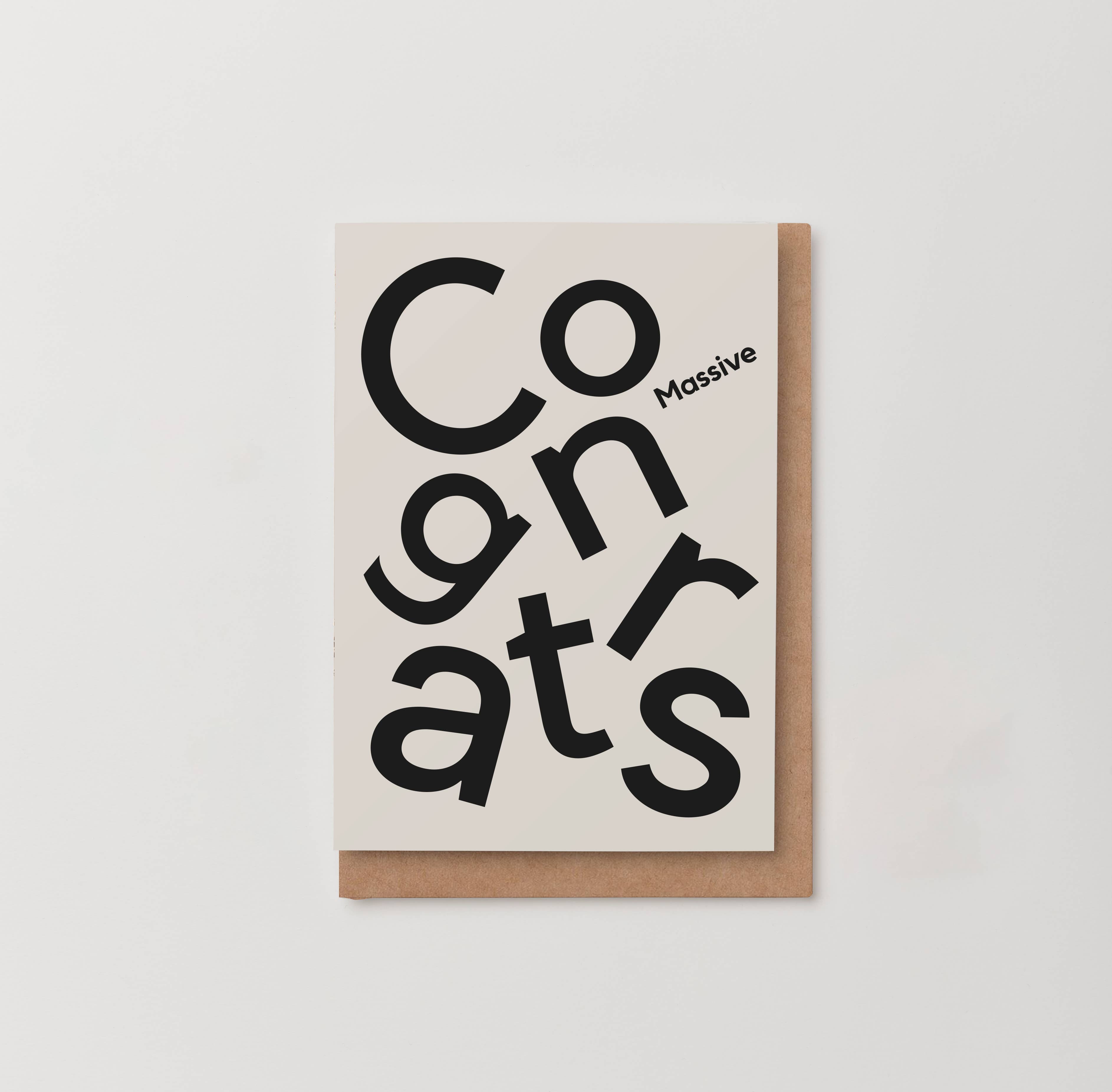 'MASSIVE CONGRATS' CONGRATULATIONS CARD: SINGLES IN CELLOS