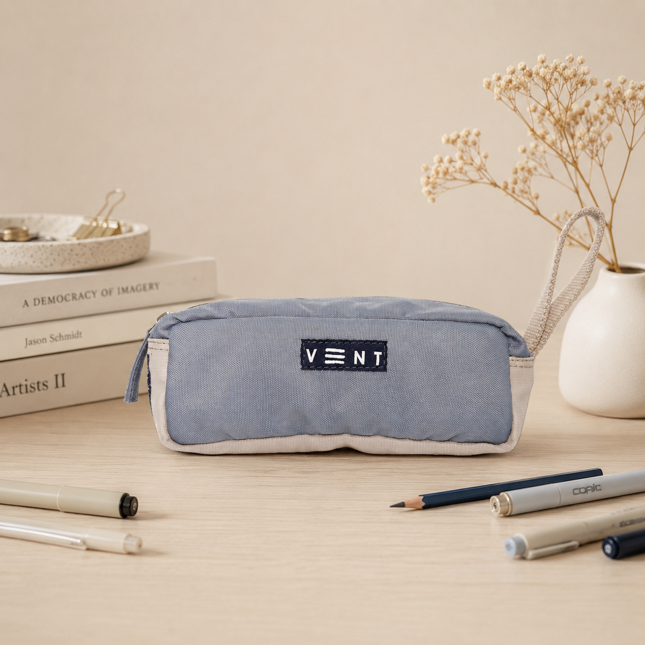 Pencil Case - Recycled Ocean Plastic - Dusty Blue