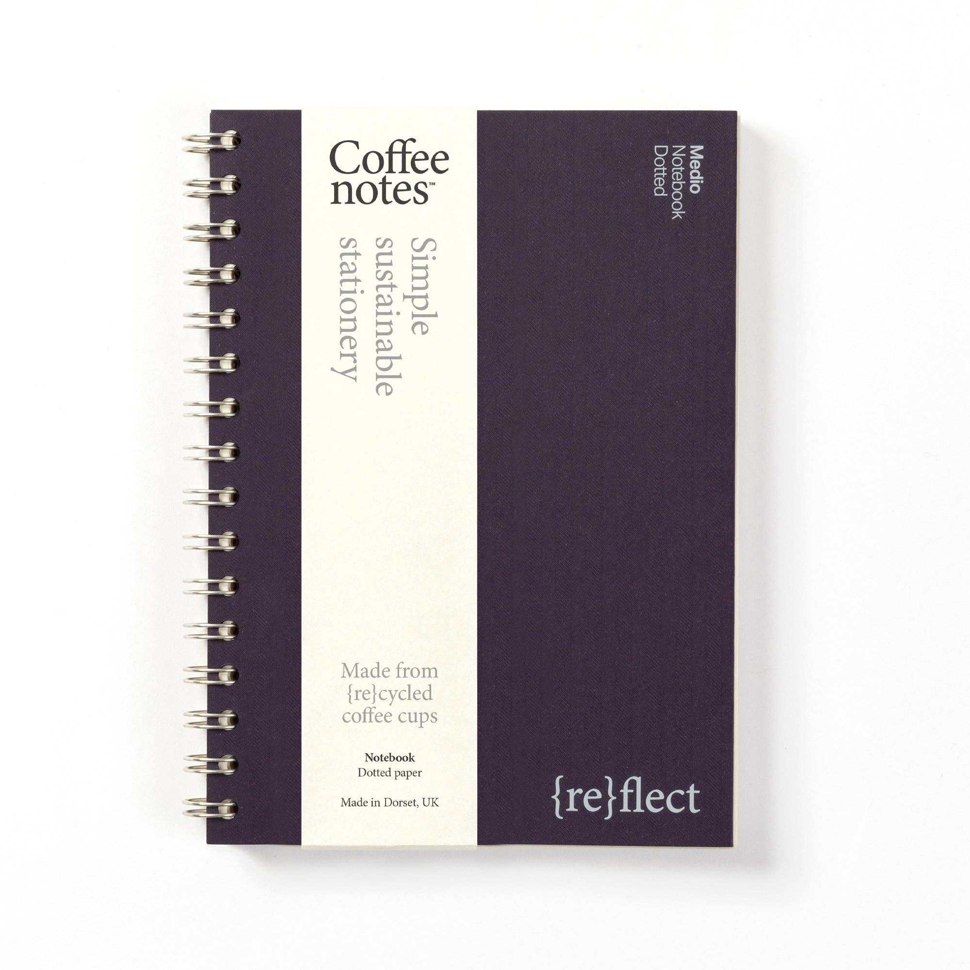 Aubergine Tweed Wirebound Notebook (Dotted): Grande