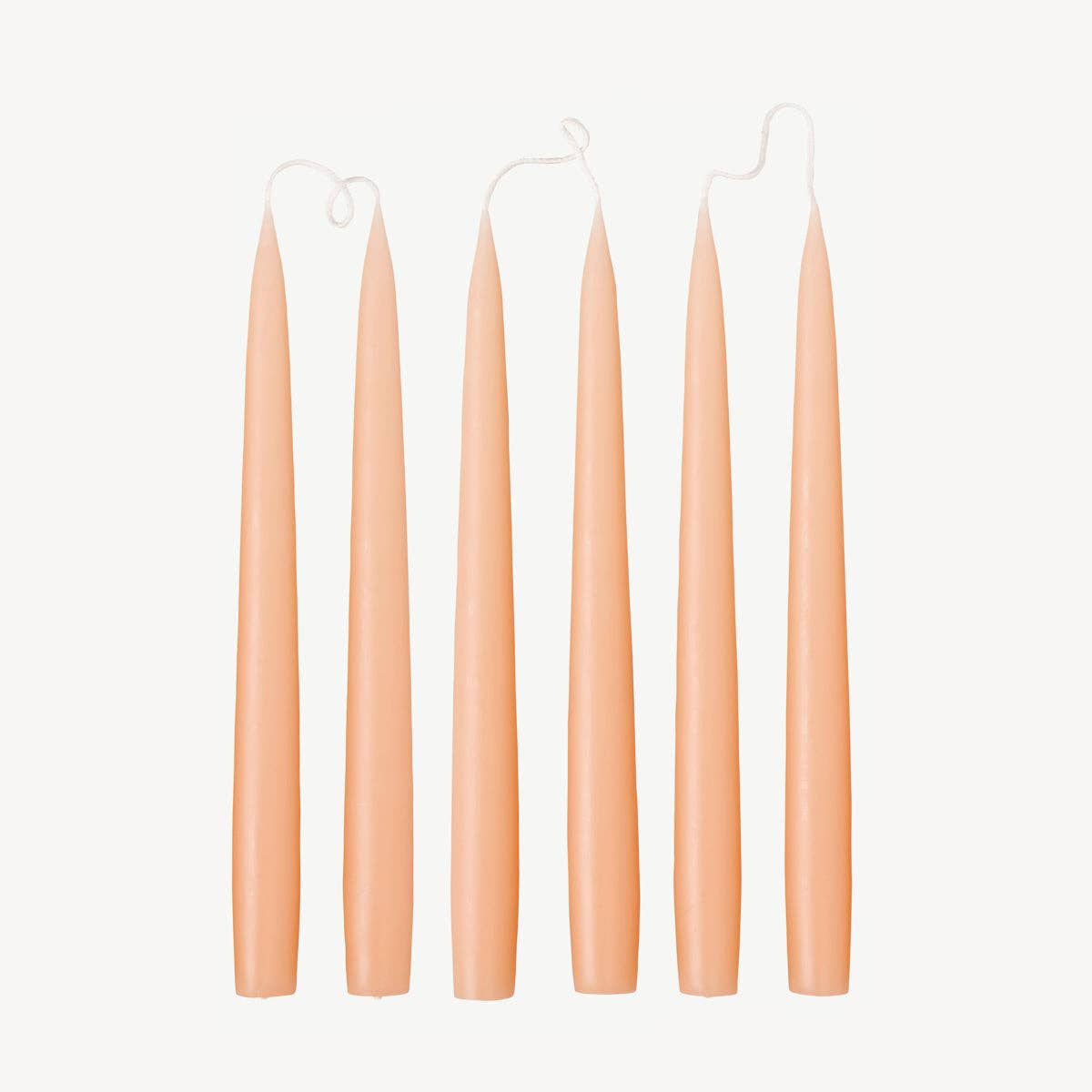 Box of 6 Candles - Taper 25  - Peach