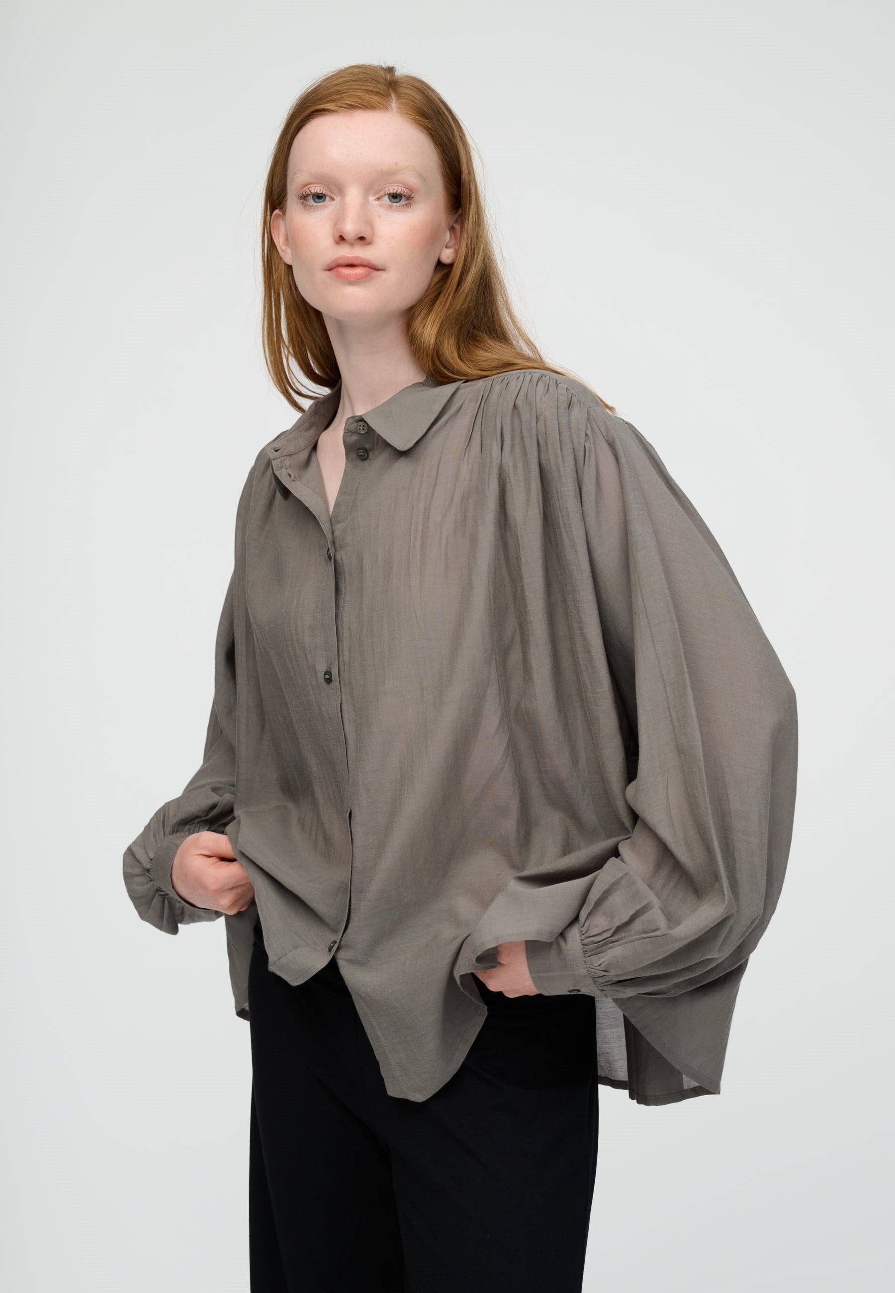 Glow shirt: Khaki gray / M