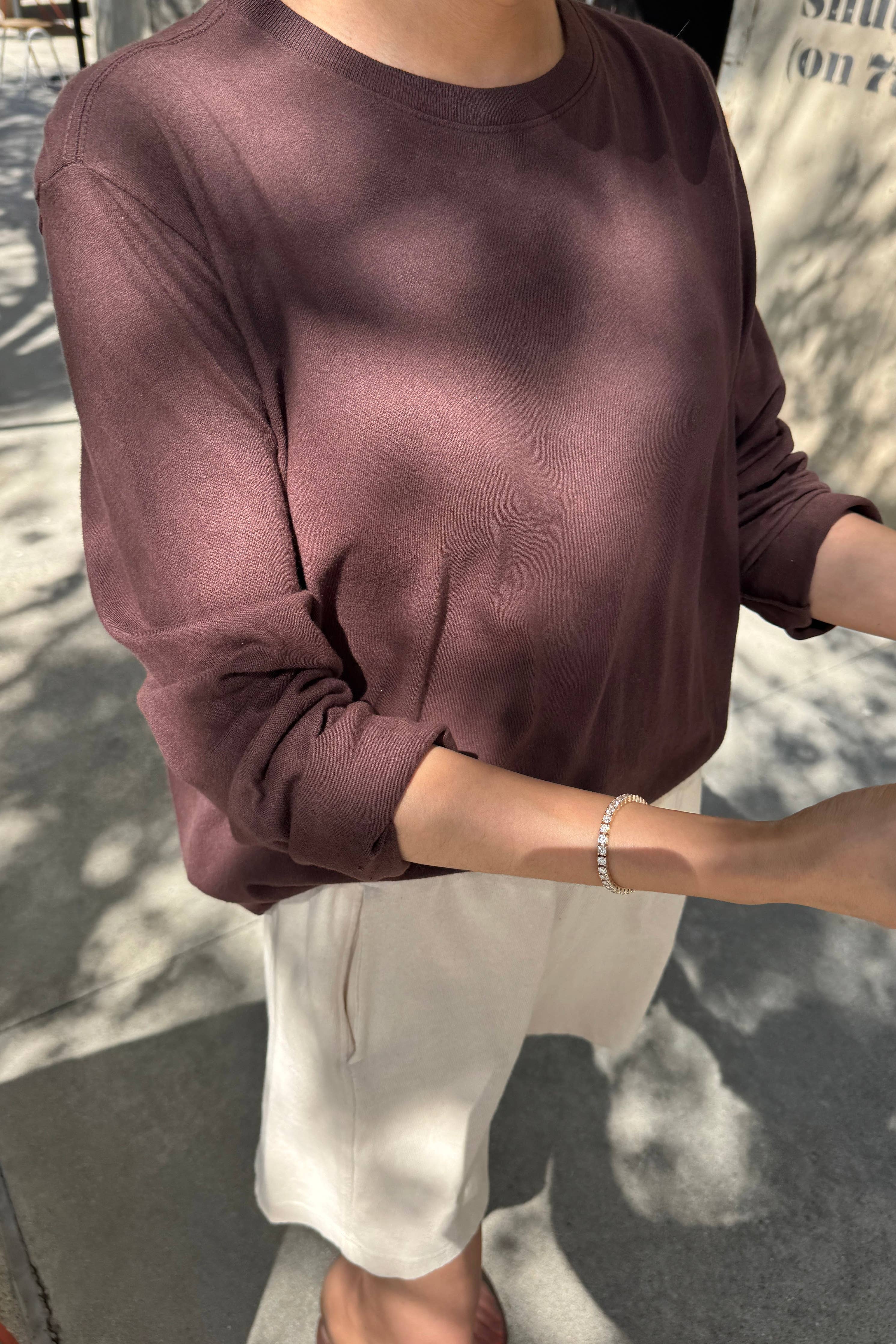 Foundation Long Sleeve Tee in Dark Cacao — Le Bon Shoppe