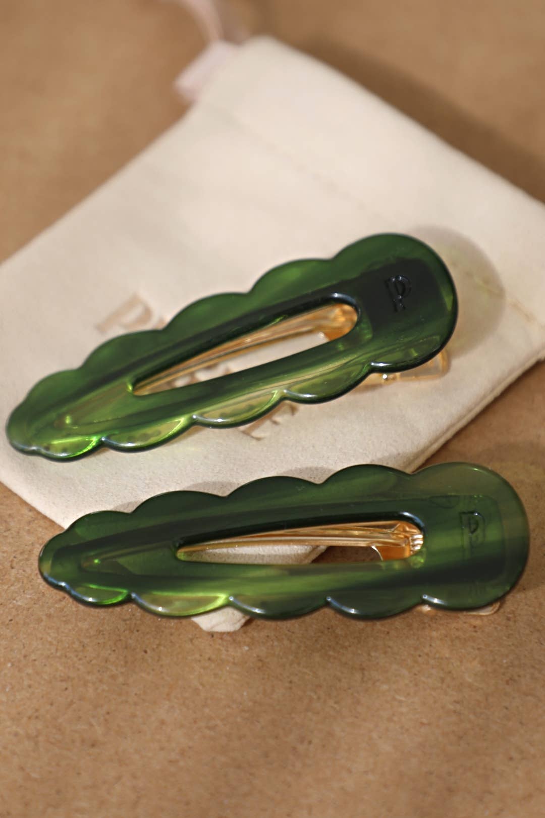 Signature Hair Clips - Emerald (Pair)