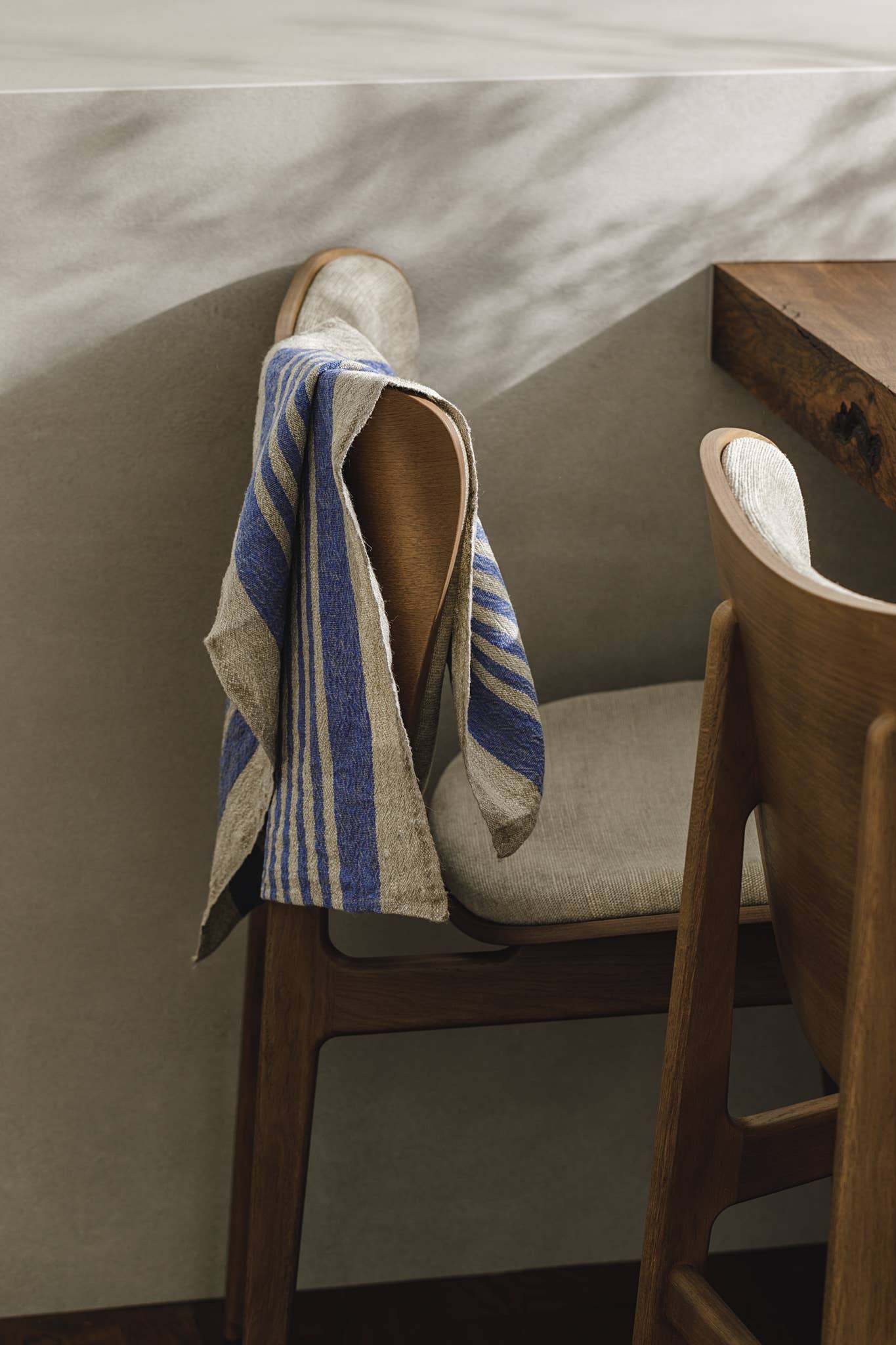 Linen Tea Towel  / Cobalt stripes by Dodesign