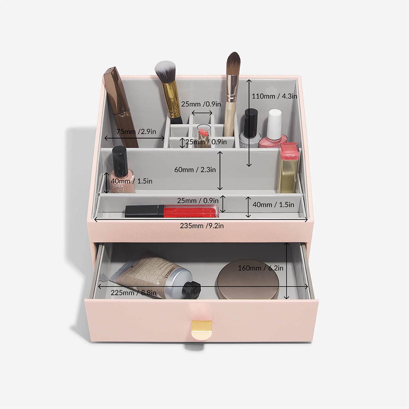 Blush Pink Makeup Organiser