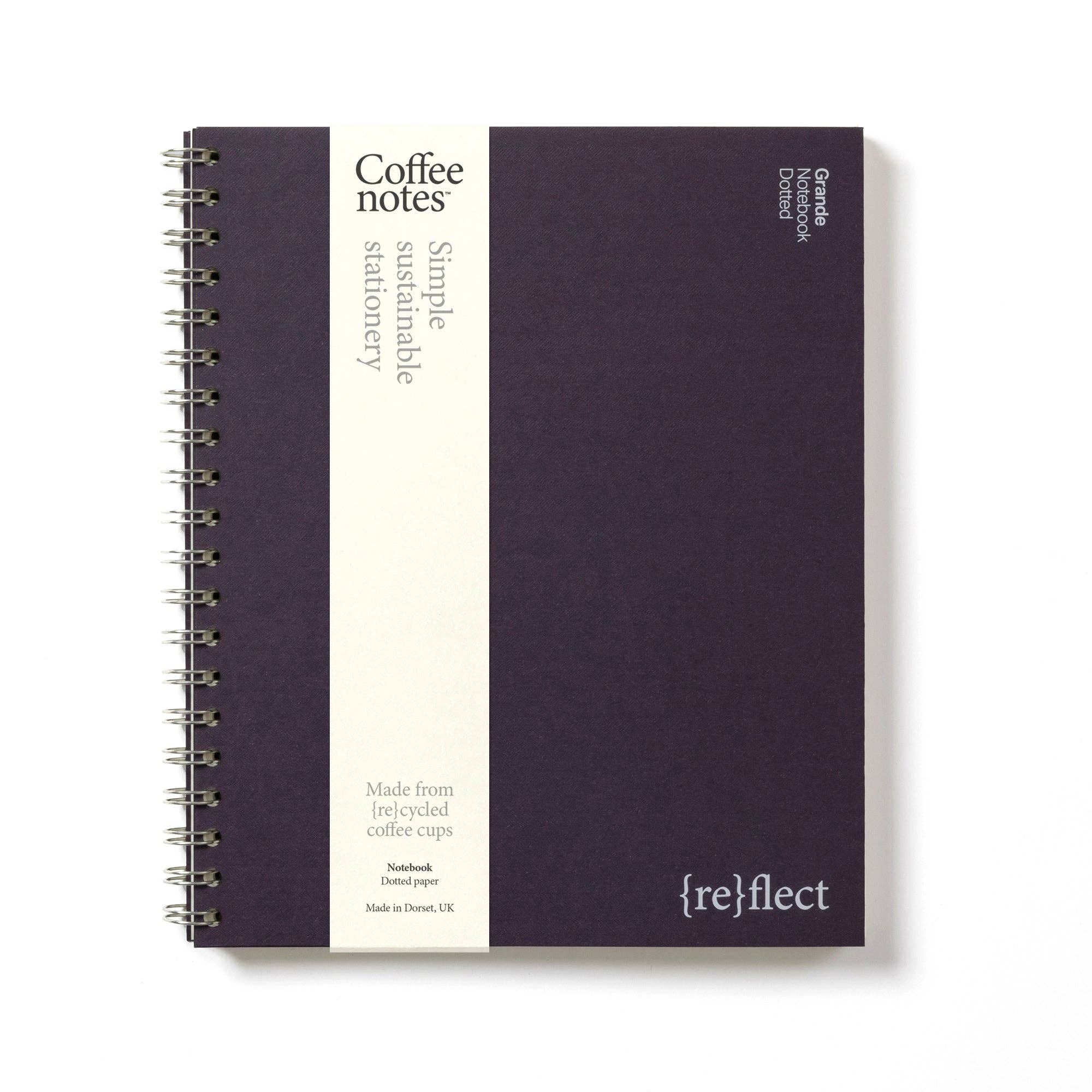 Aubergine Tweed Wirebound Notebook (Dotted): Grande