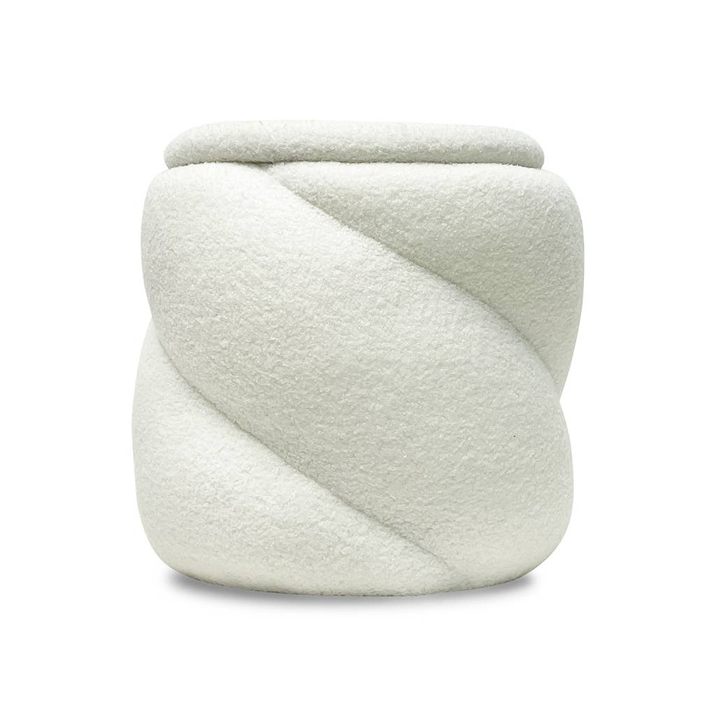 Aurélie teddy white chest stool