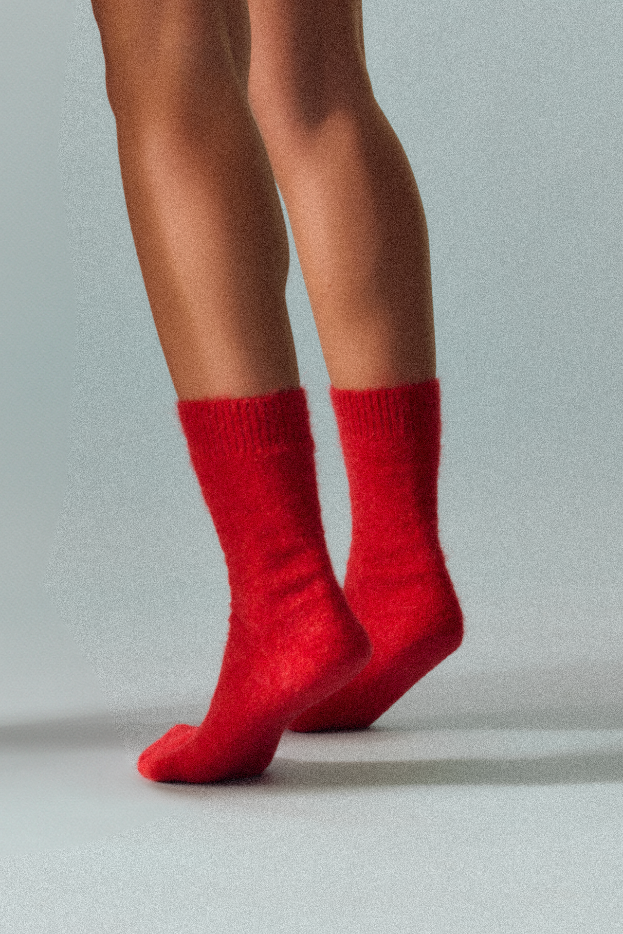 Postbox Red Ultra Soft Alpaca Socks: Medium (UK 8-10)