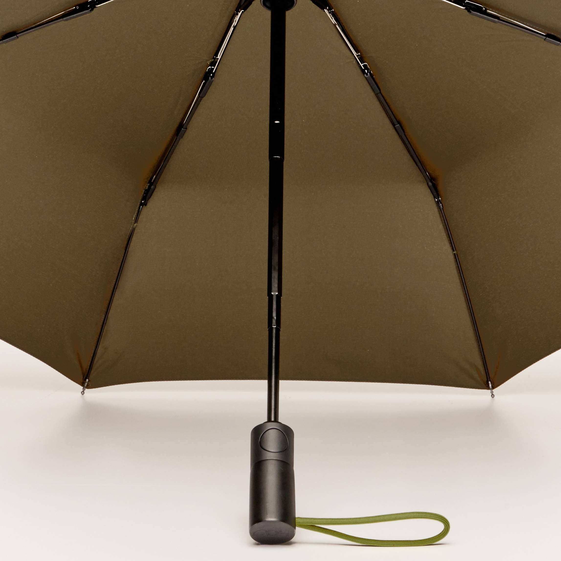 The Daily - Dark Olive Eco-Friendly Automatic Umbrella: Black