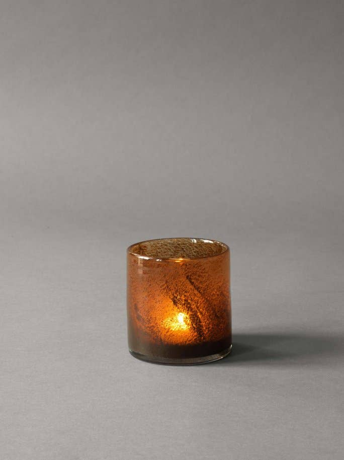 Lyric candle holder - S: Brown