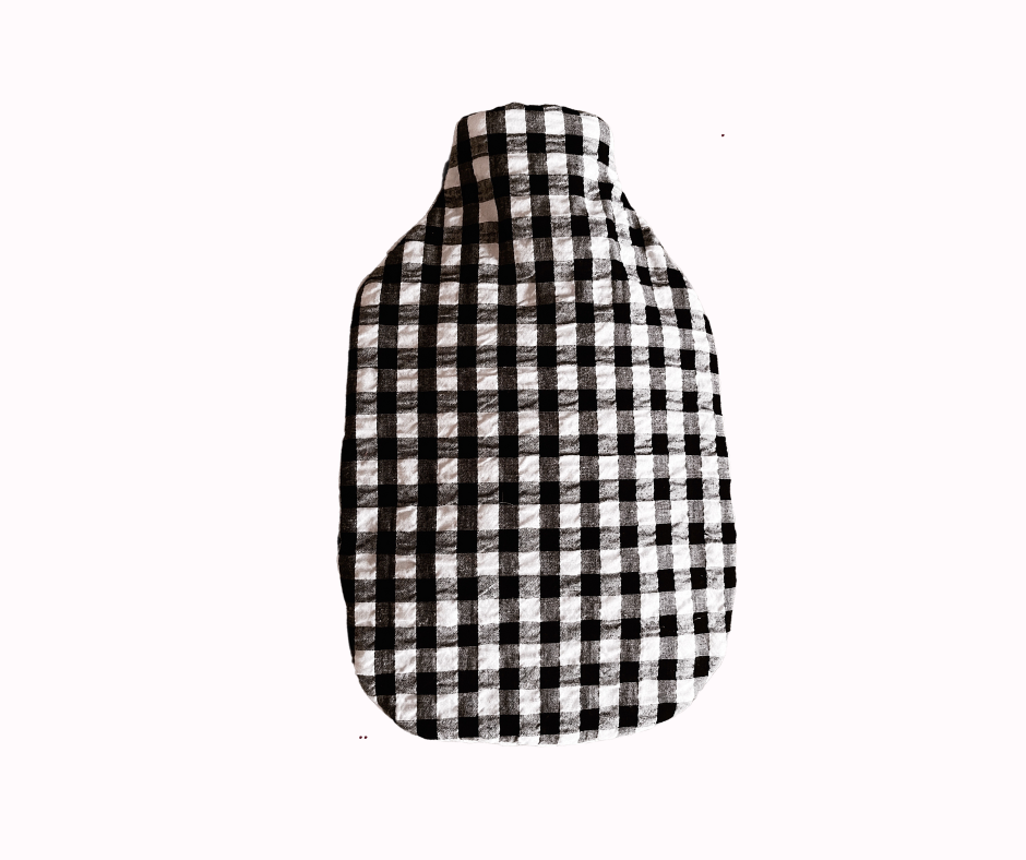 Hot water bottle - Gingham seersucker