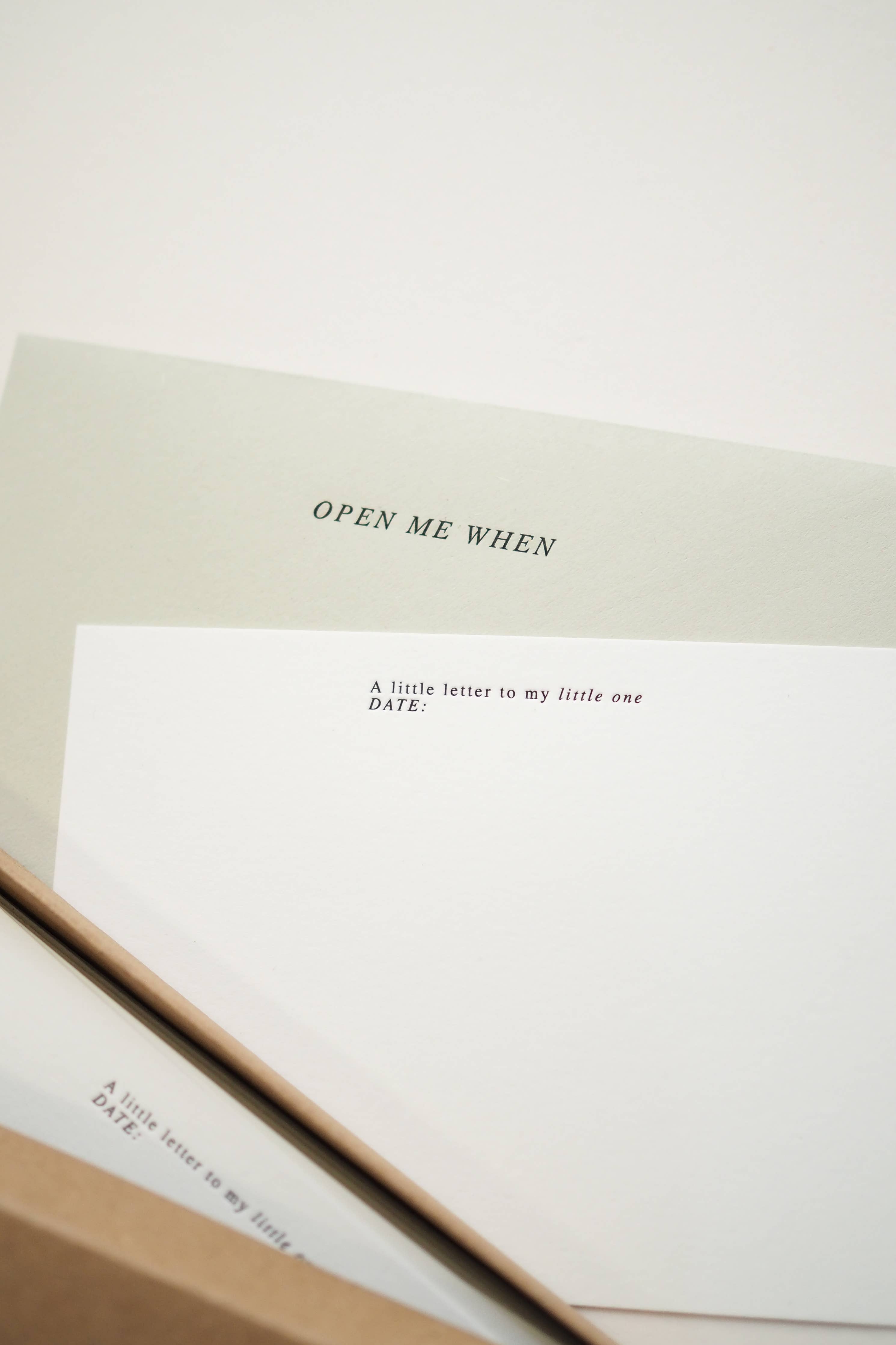 Letters to my little one notecard set