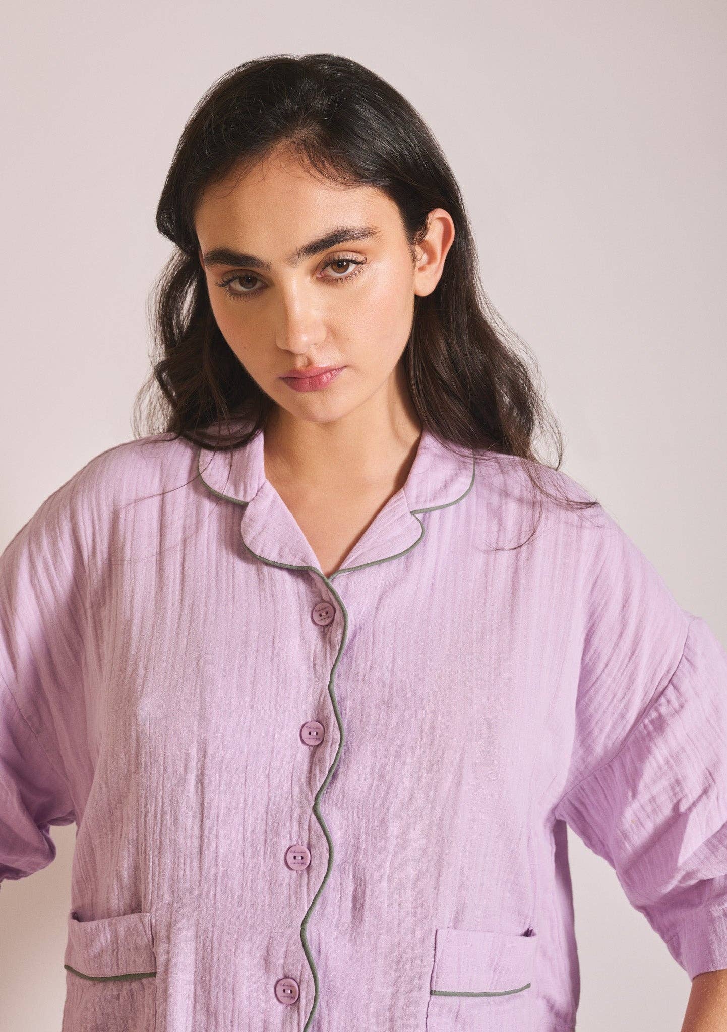 Cotton Pyjamas in Lilac - TBCo