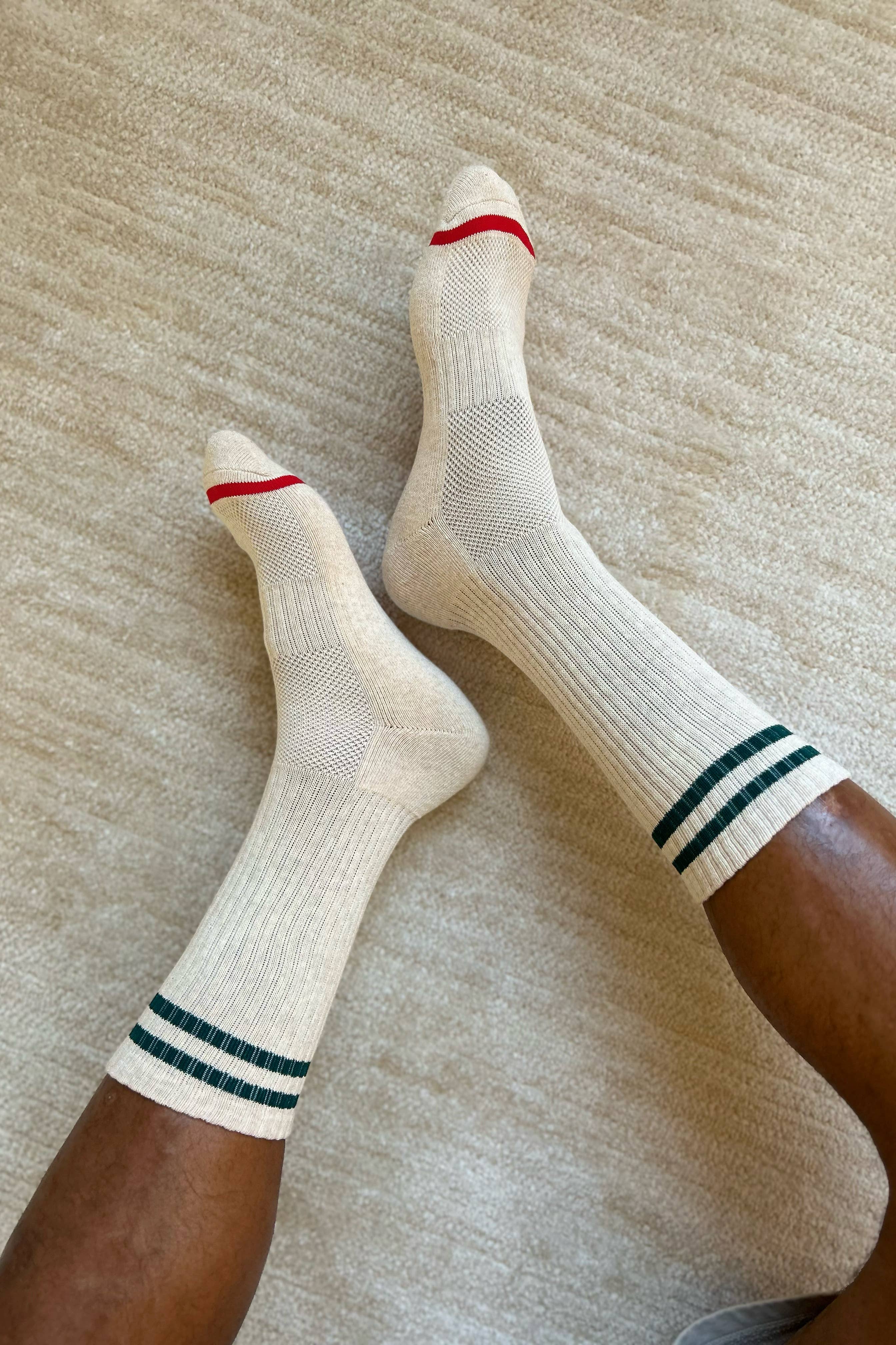 Extended Boyfriend Socks - Brown - Le Bon Shoppe