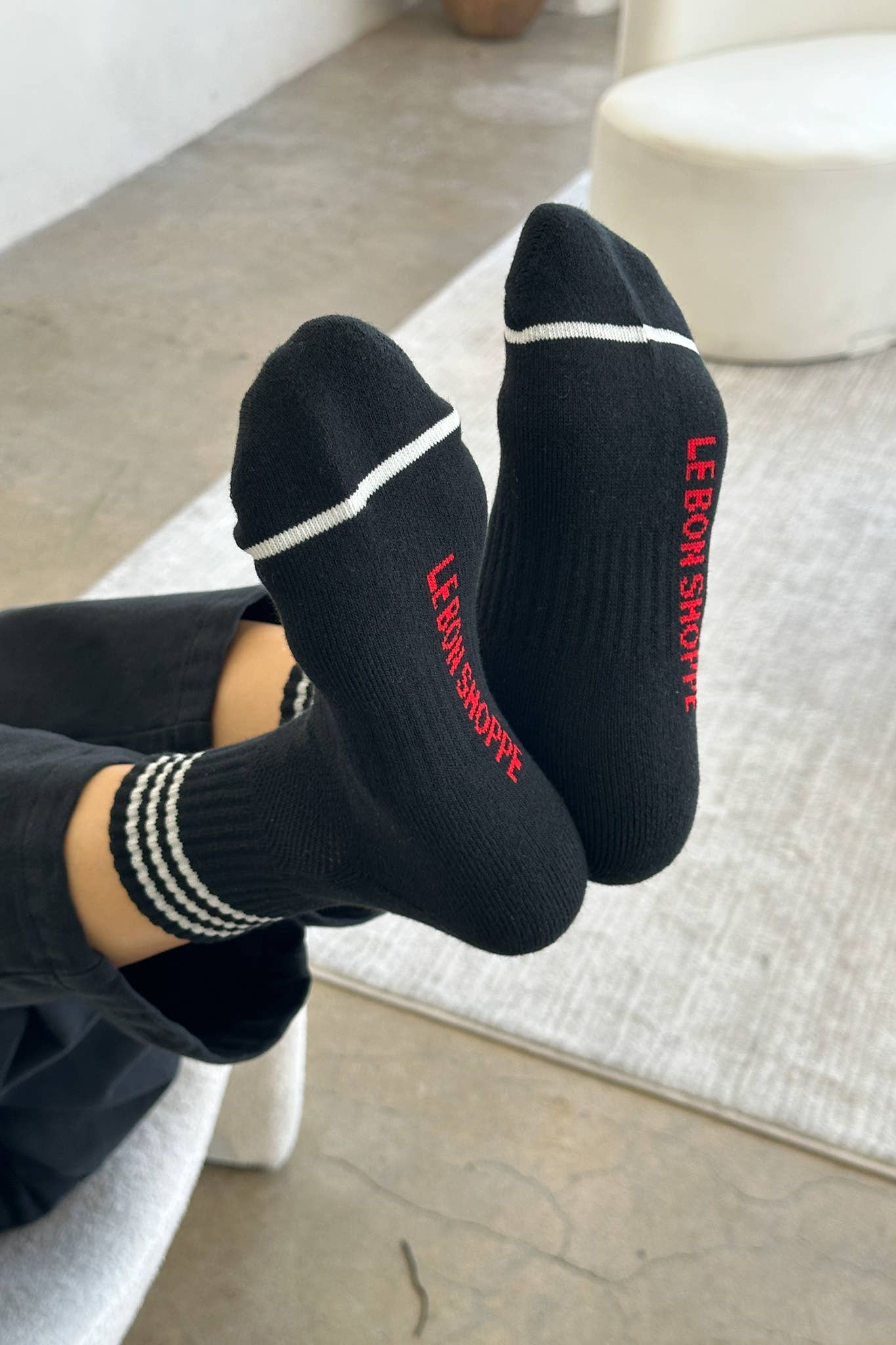 Girlfriend Socks Bright Grey - Le Bon Shoppe