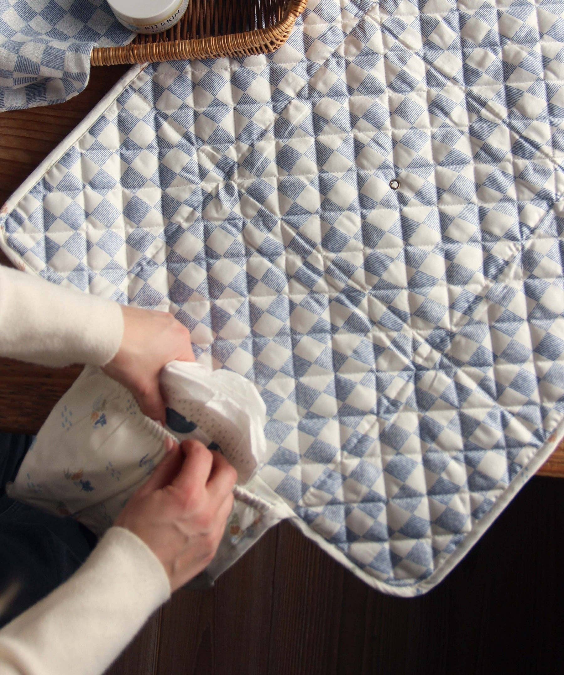 Cotton Travel Baby Changing Mat - Coastline