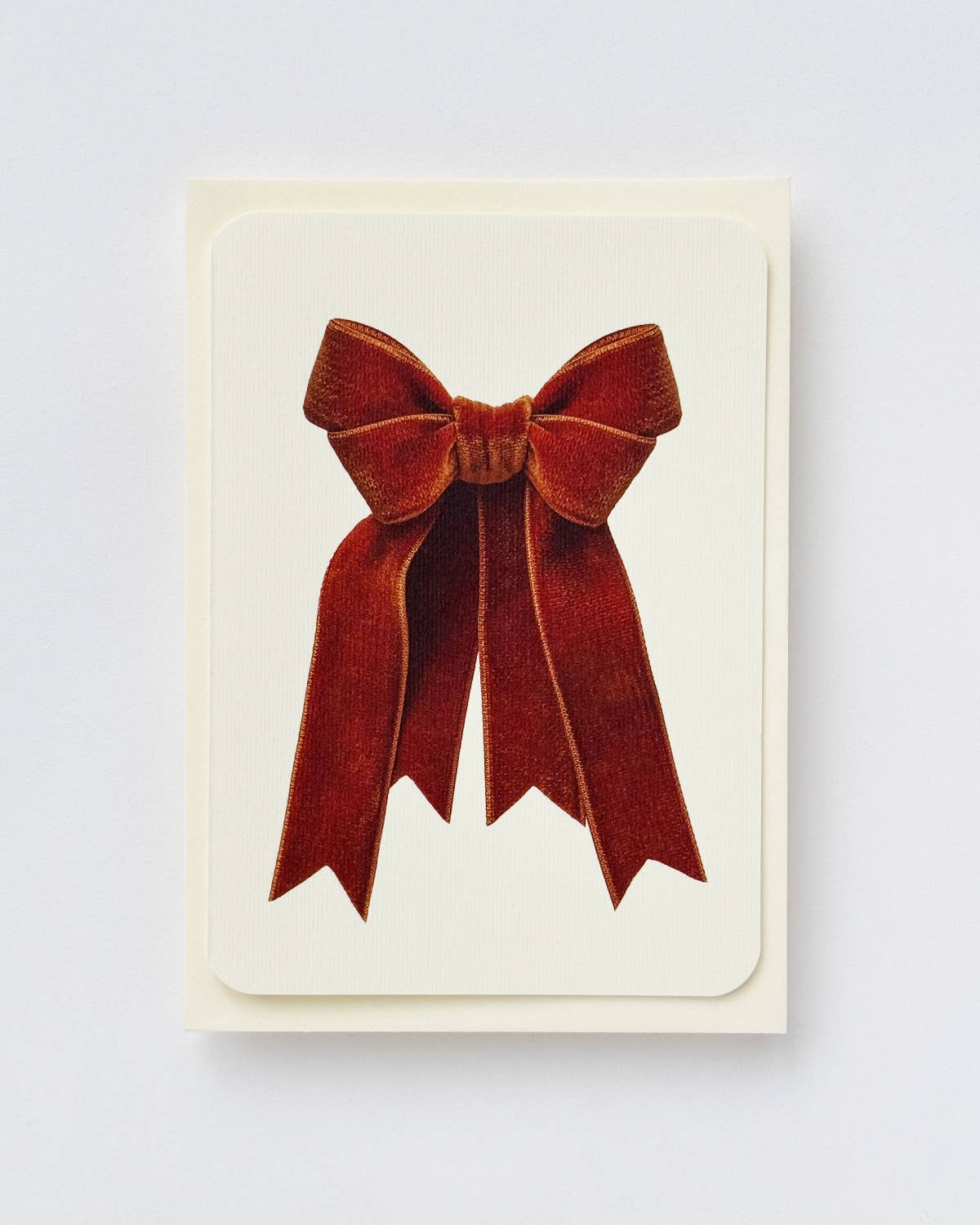 Chocolate Velvet Bow Greeting Card | Birthday Card