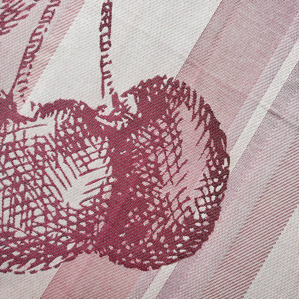 Handmade organic cotton tea towel, Cherry