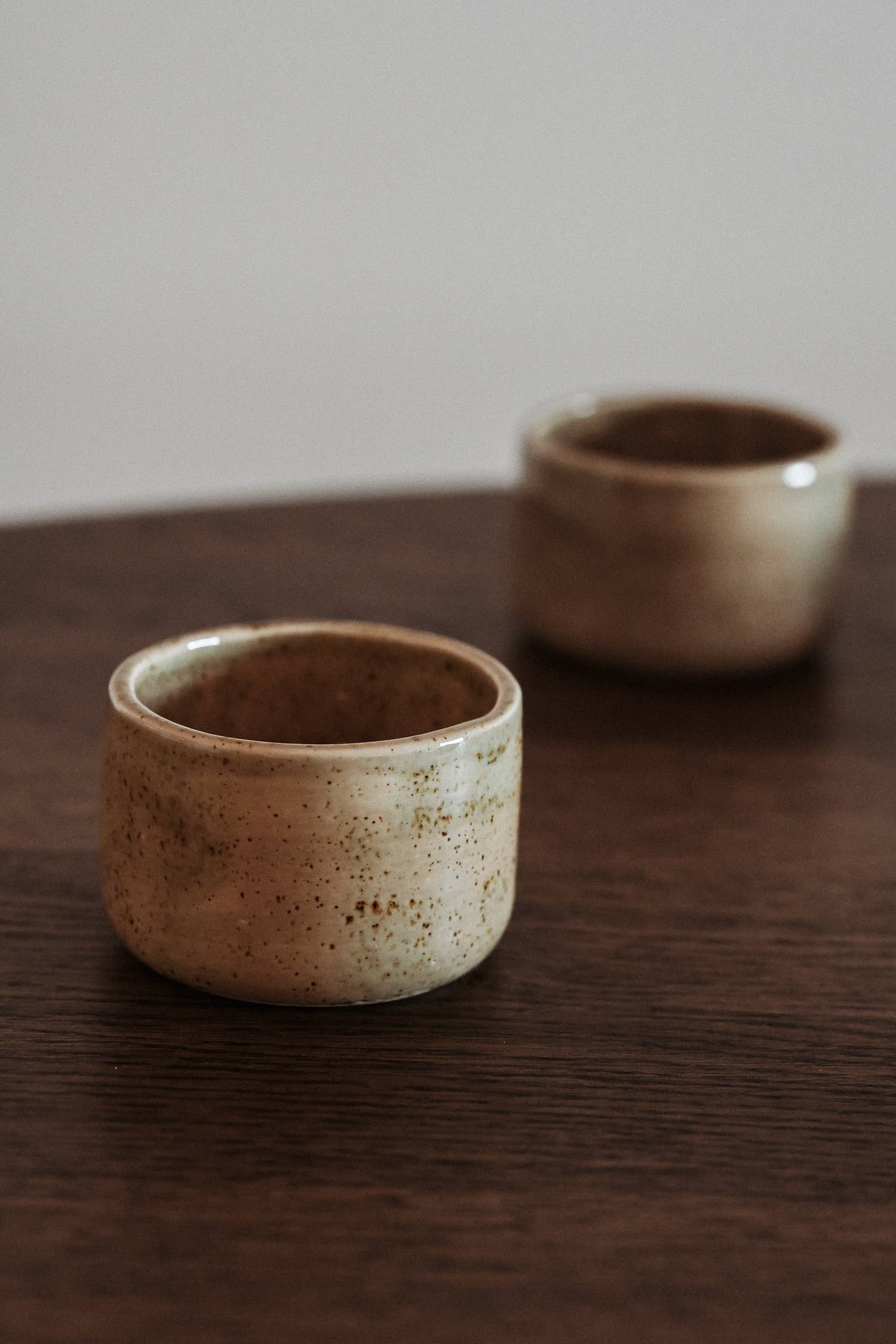 Mira Ceramic Coffee Mugs: Speckled Calm Green
