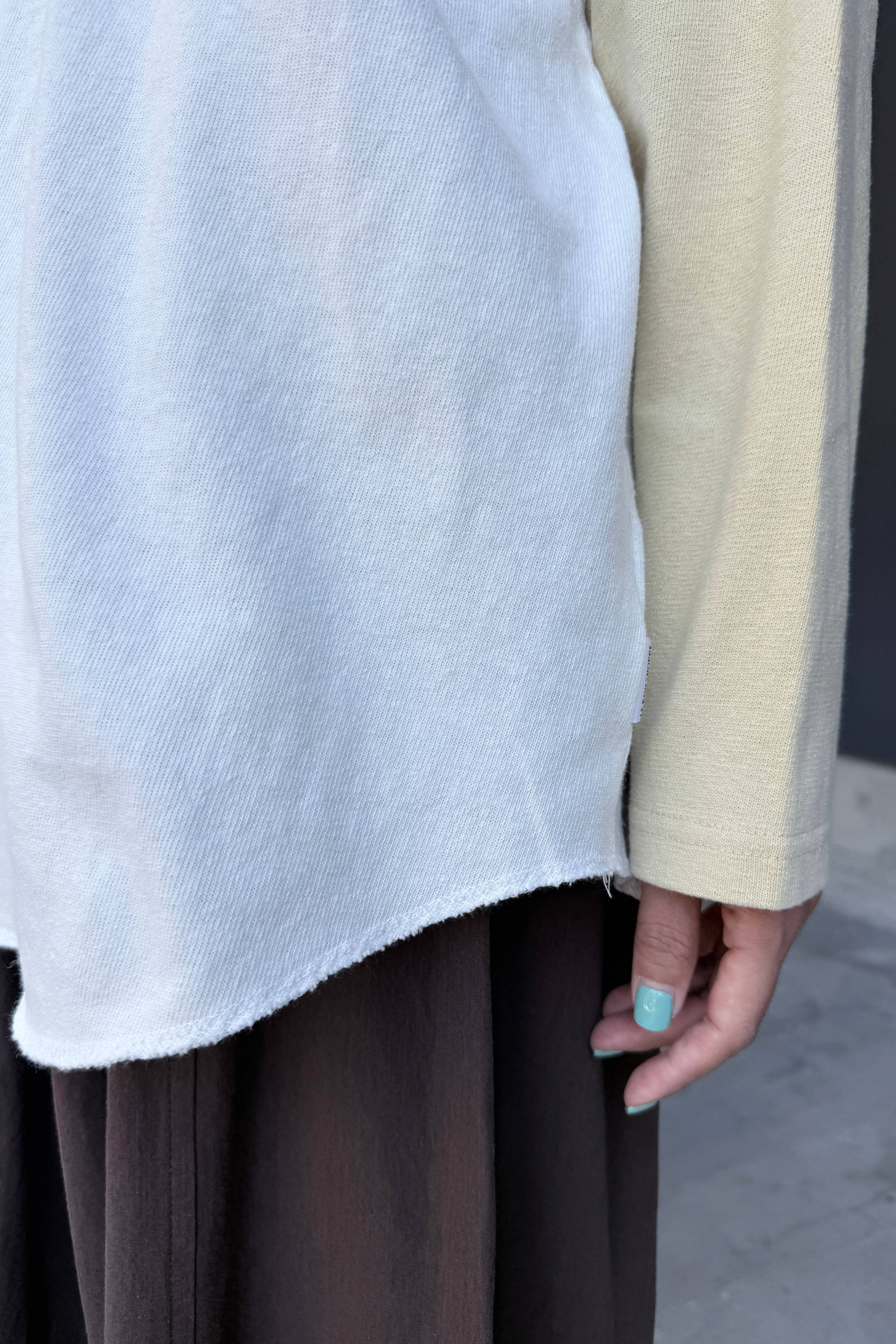 Heavy Cotton Raglan Tee (3XS/S-2M/L): White Cotton